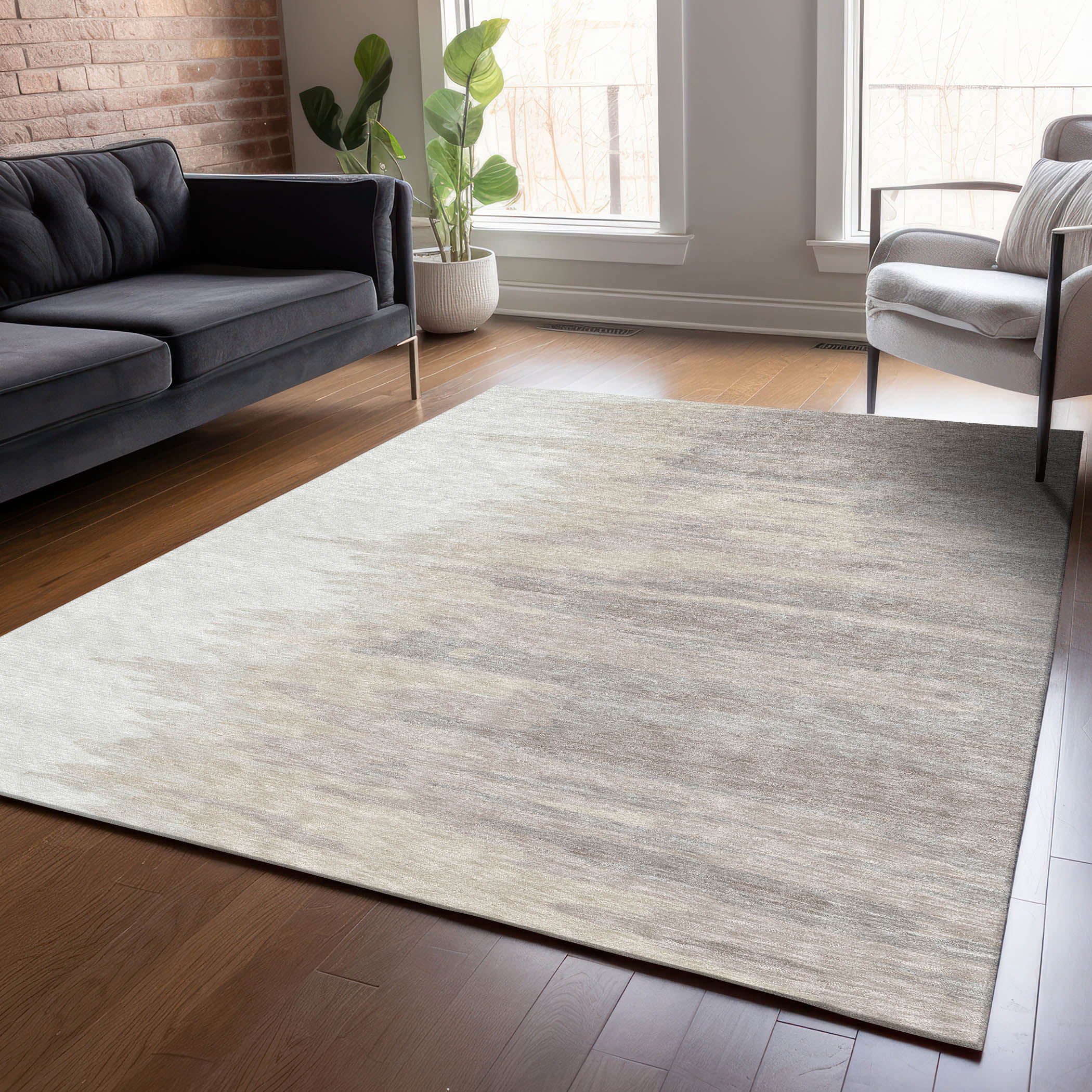 Addison Rugs ACN1050IV30X46 Chantille ACN1050IV 2 x 3 (ft) Polyester Ivory Rectangular Indoor/Outdoor Geometric Machine washable Area rug