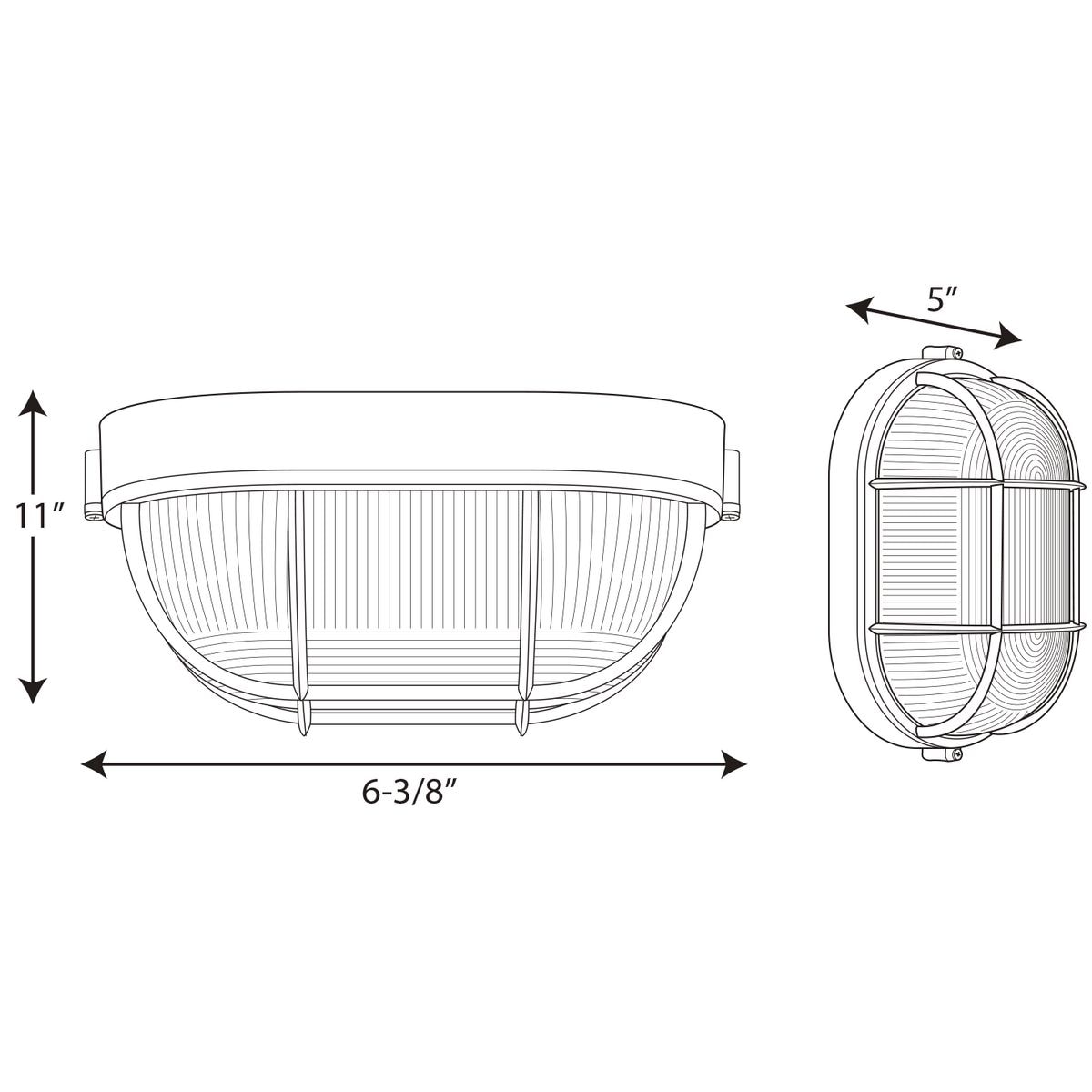 White Aluminum Indoor/Outdoor Flush Mount Light with Polycarbonate Shade