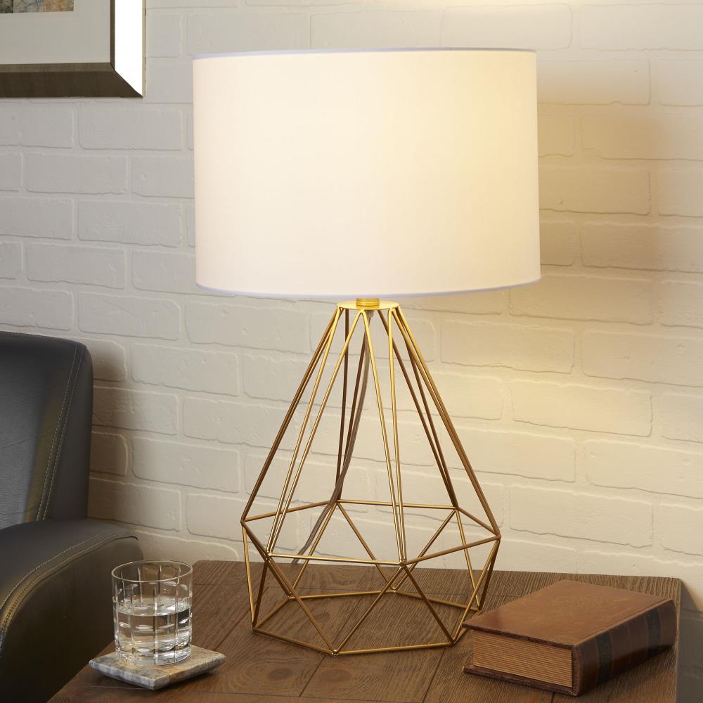 Cheyenne Products 26-in Gold Rotary Socket Table Lamp with Fabric Shade ...