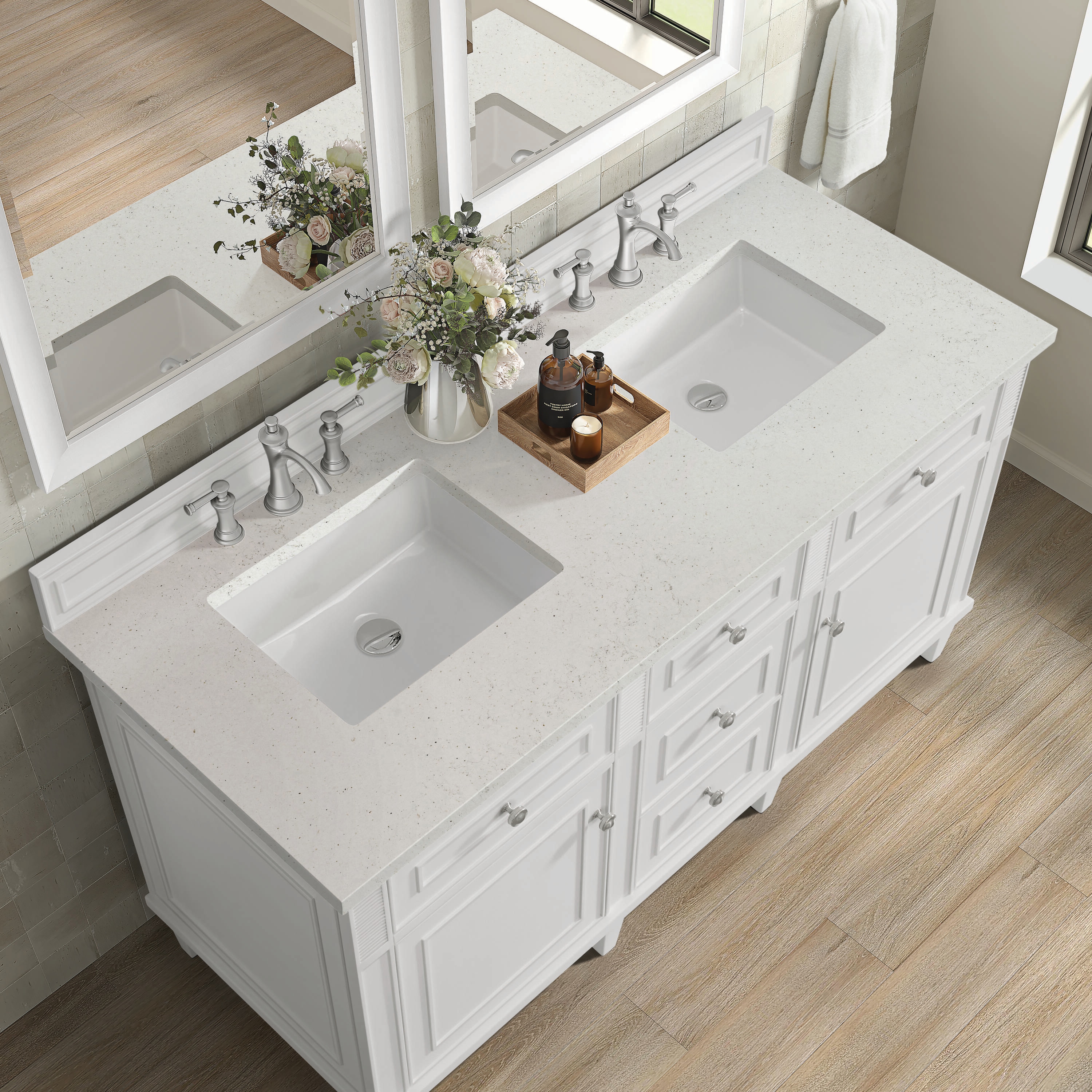 James Martin Vanities 424-V60D-BW-3LDL Bath-Vanity-Combo - View #4