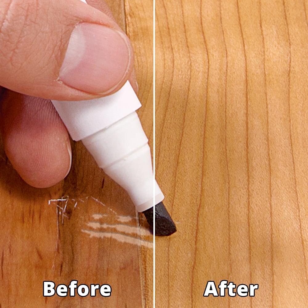  Wood Furniture Repair Marker Pen, Wood Furniture Scratch Repair  Touch Up Pen, Paint Fix Filler for Stains, Scratches, Wood Floors, Tables,  Desks(Black) : Health & Household