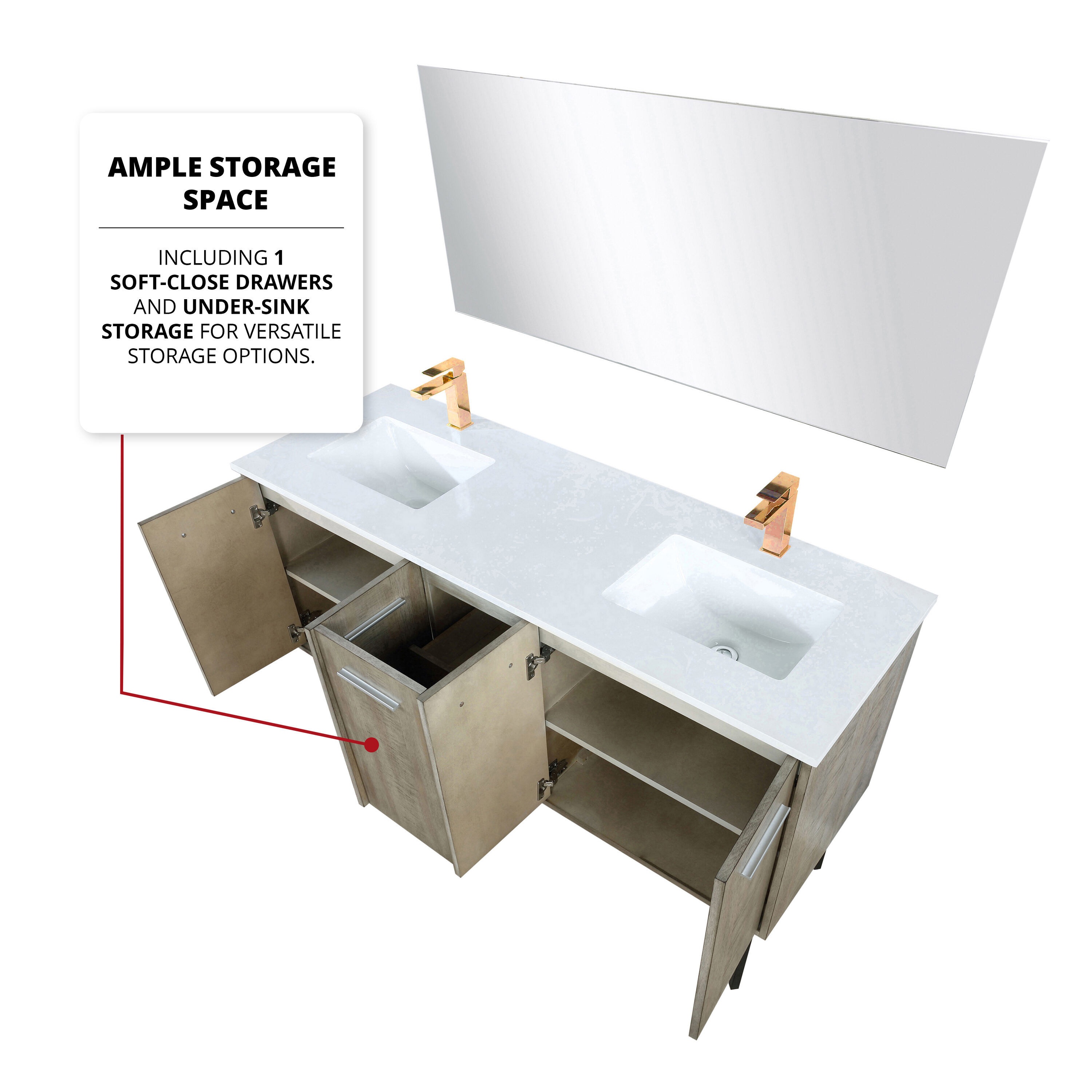 Lexora LLC60DKSOS000 Bath-Vanity-Combo - View #8