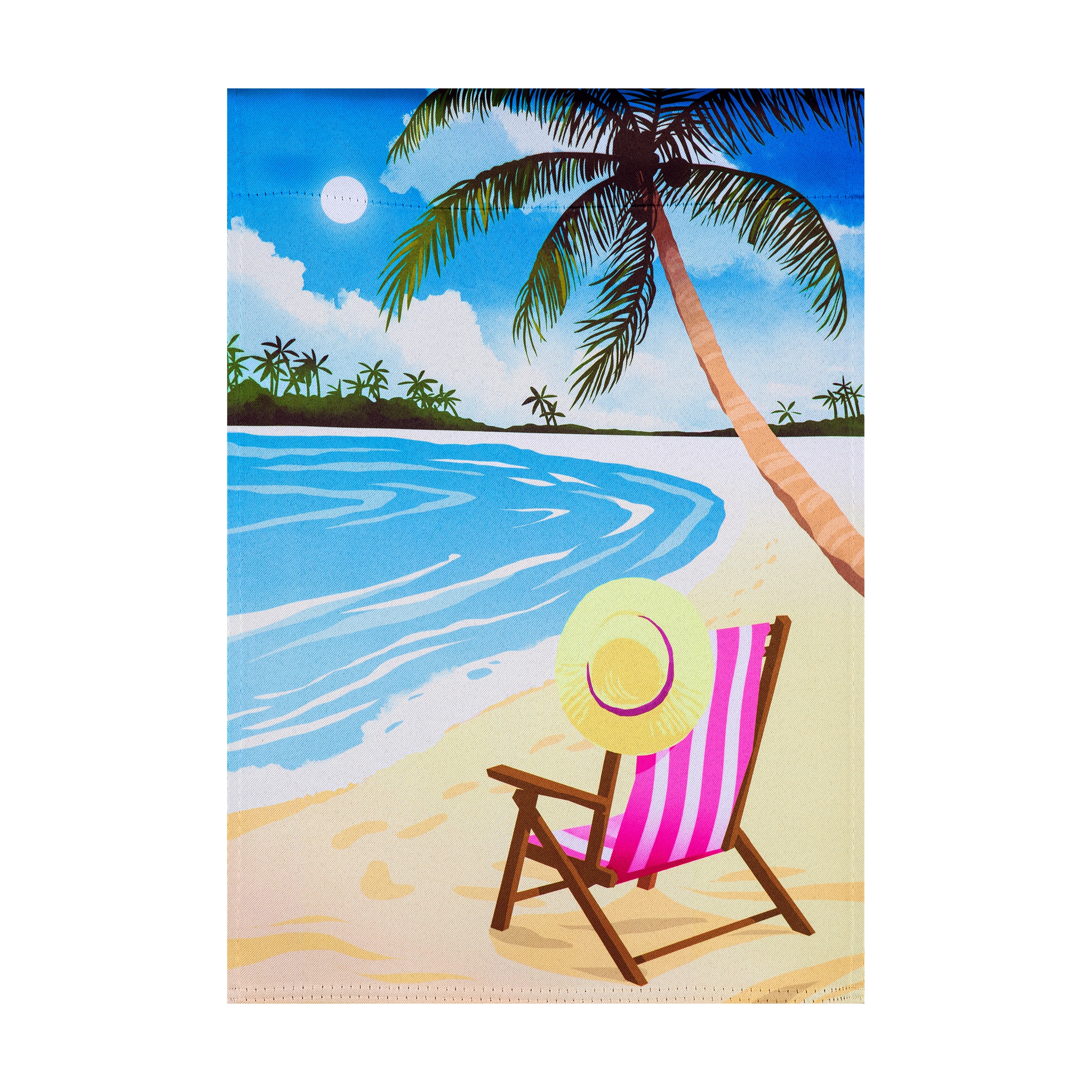 Style Selections ZLW14S14469 1.25 W x 3.33 H Beach Embroidered Garden flag Kit