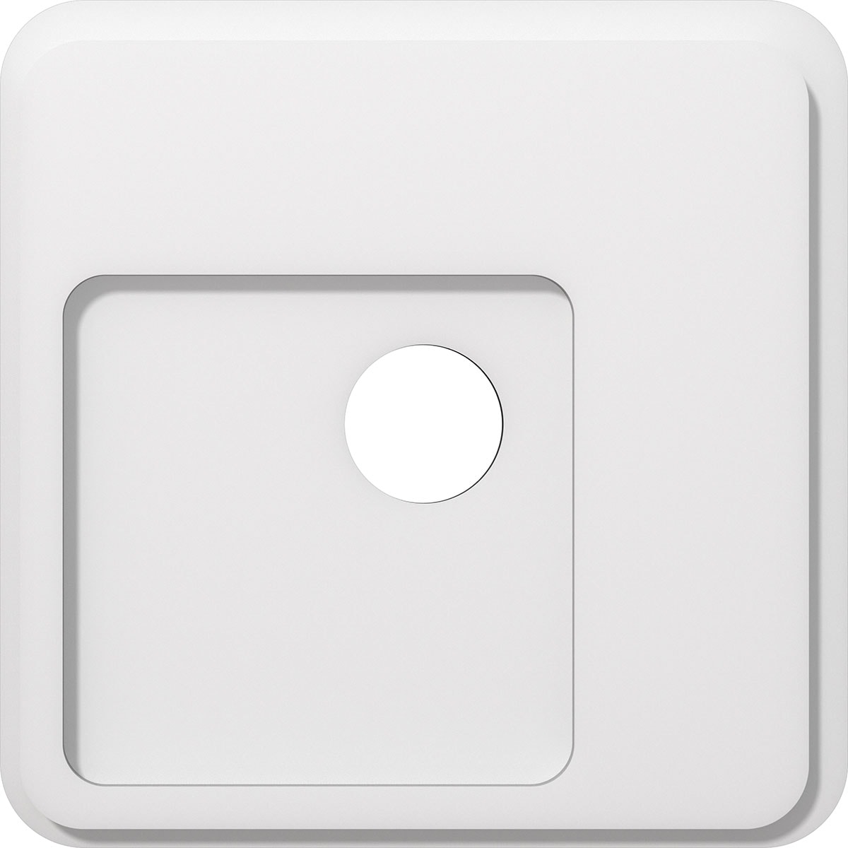 Ekena Millwork CMP16LN-03000 Lucan 16-in W x 16-in L Contemporary White PVC Whole Ceiling Medallion