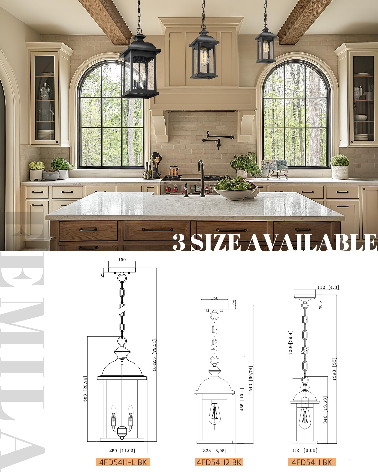LTMATE LS4FD54H-L BK Pendant-Lights - View #2
