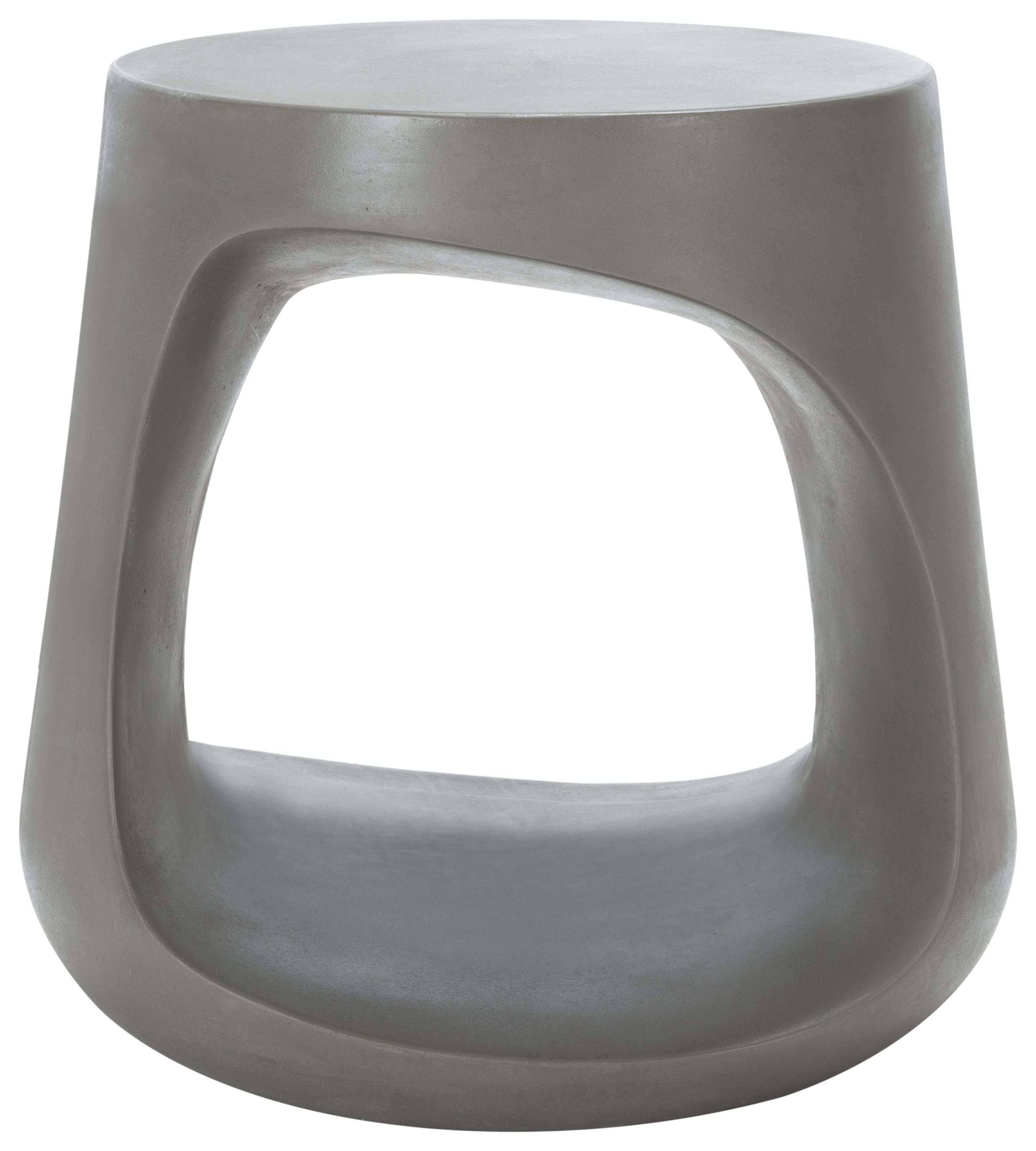 Vikki Dark Grey Concrete Modern Accent Stool