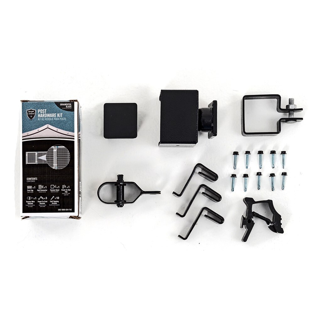 Yardgard Select 3.75-in Black Metal Rail Clip For Metal Fence