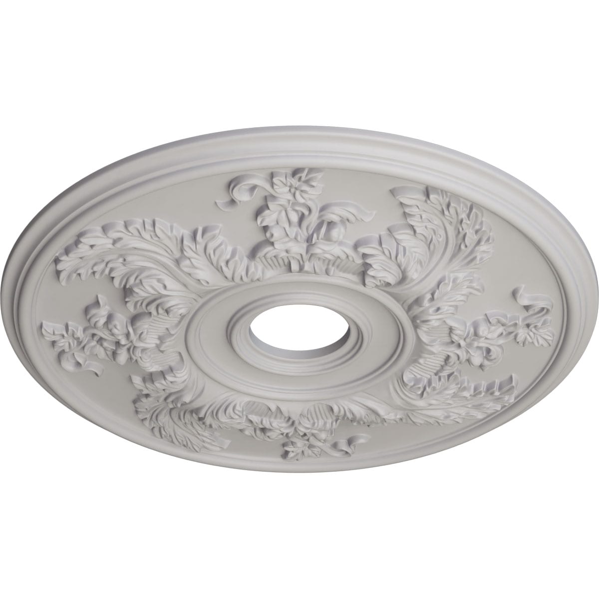Ultra Pure White Polyurethane Acanthus Twist Ceiling Medallion