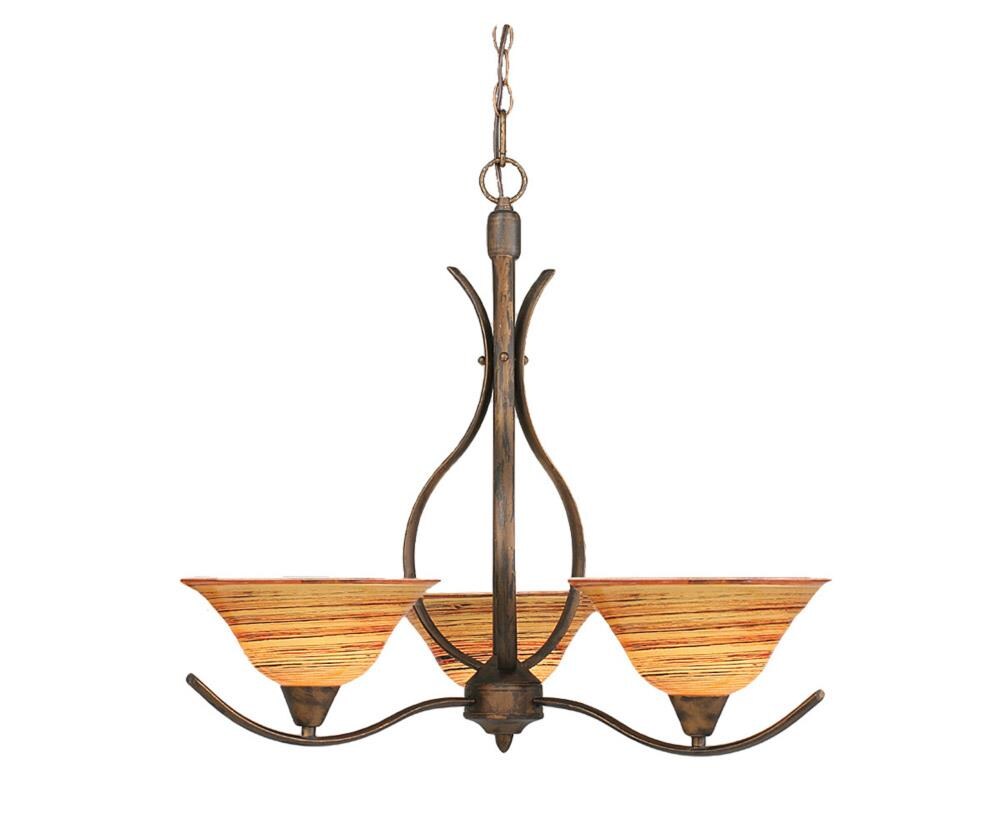  LWTK014764 Divina 1-Light Bronze Transitional Dry Rated Chandelier