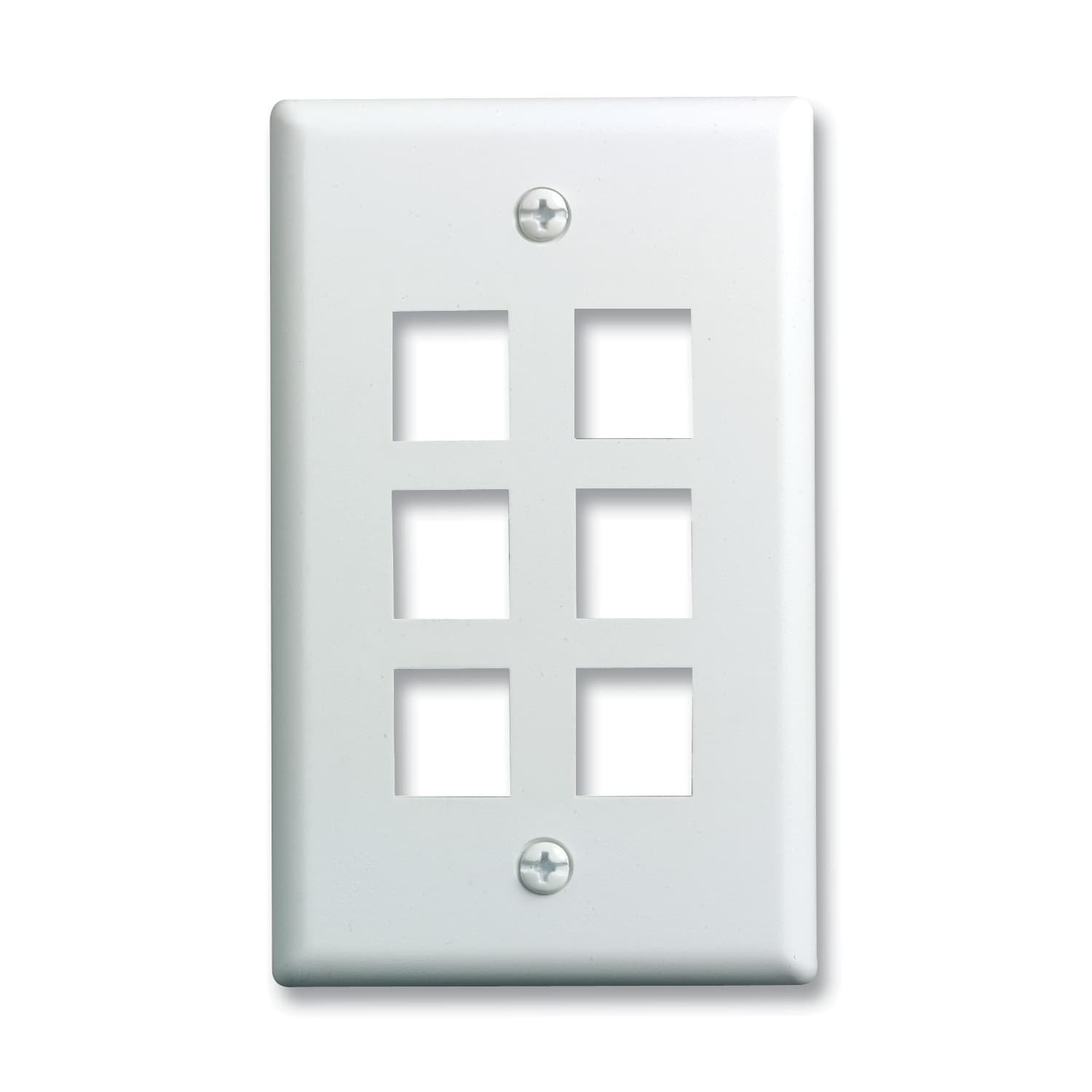 On-Q/Legrand F3406-WH-V1 1 -Gang Standard Size White Plastic Indoor Wall Plate