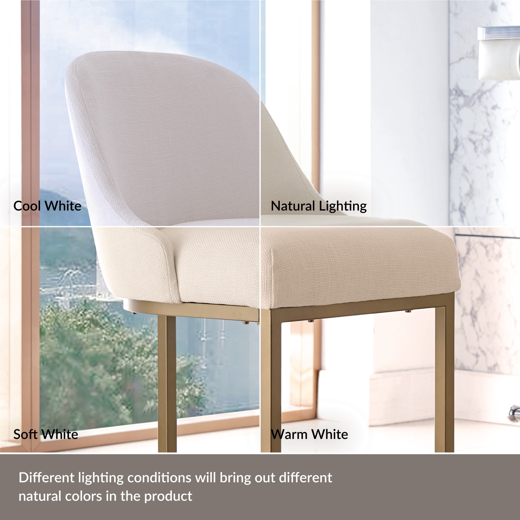 Leick Home 10132GD/WT stools - View #6