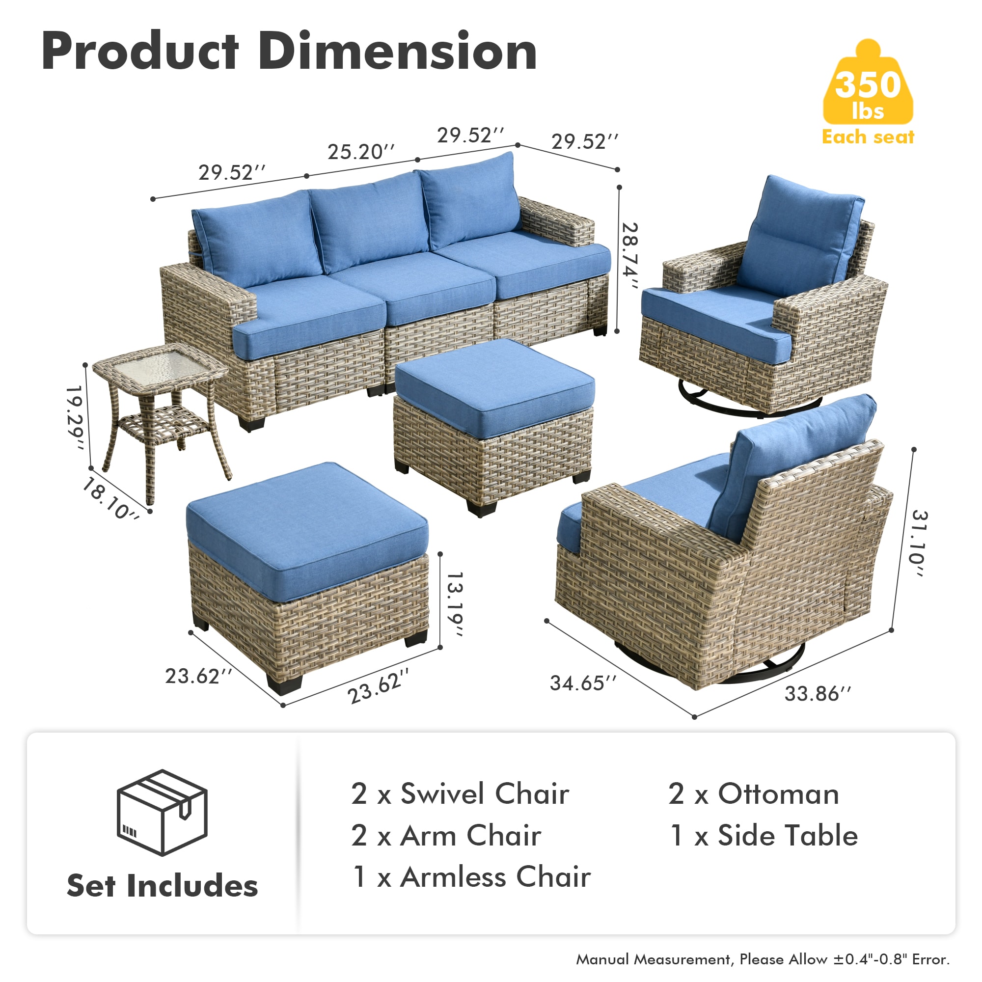 XIZZI XITBS5064-RC3 Patio-Conversation-Sets - View #8