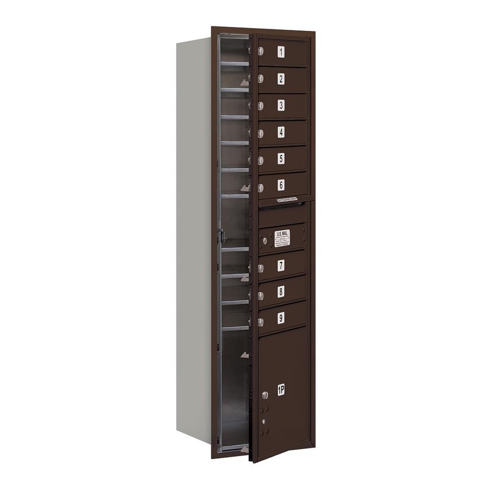 SALSBURY INDUSTRIES 3716S-09ZFU 3700 Recessed mounted horizontal mailbox Locking Metal Extra Large Mailbox Bronze