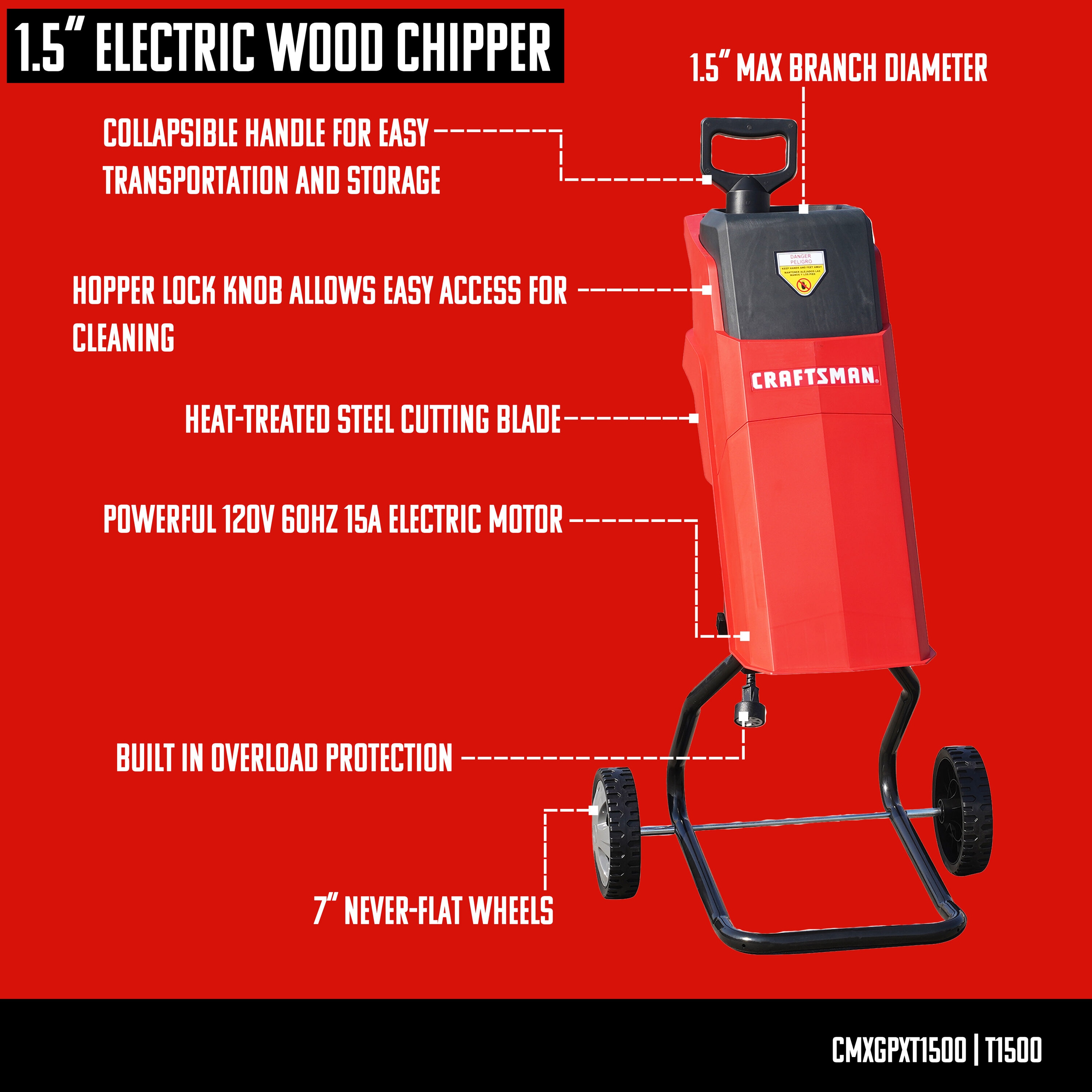 CRAFTSMAN CMXGPXT1500 Electric-Chipper-Shredders - View #2