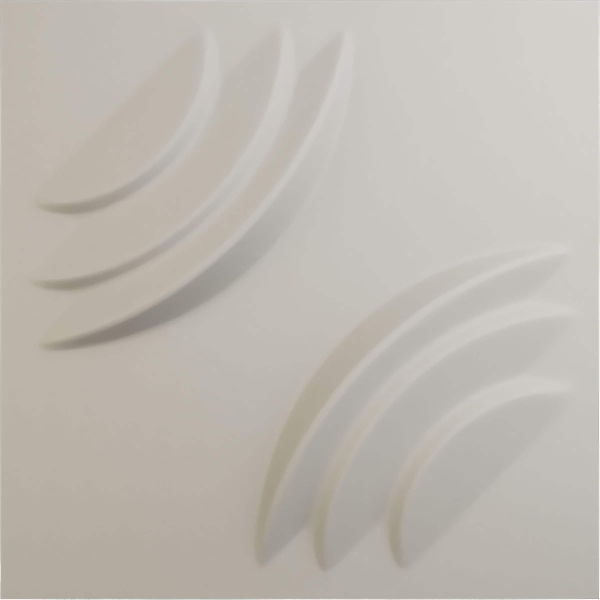 Ekena Millwork WP12X12ARGBW-CASE-12 11-7/8-in x 11-7/8-in Embossed Paintable/Stainable White PVC Wall Panel ( 12 -Pack, Covers 11.76-sq ft )