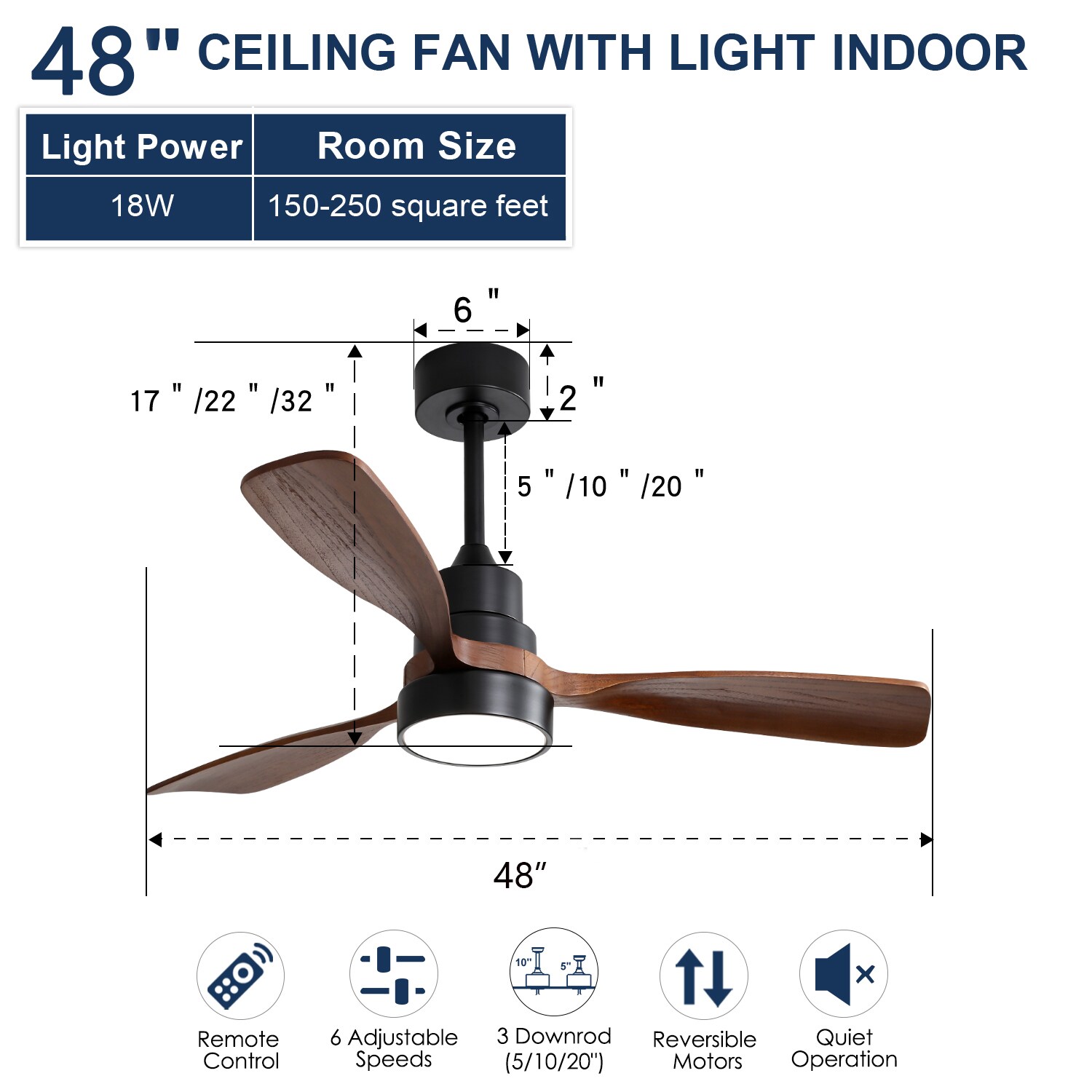 RKZHOPT WZX-2240-FAN Ceiling-Fans - View #7