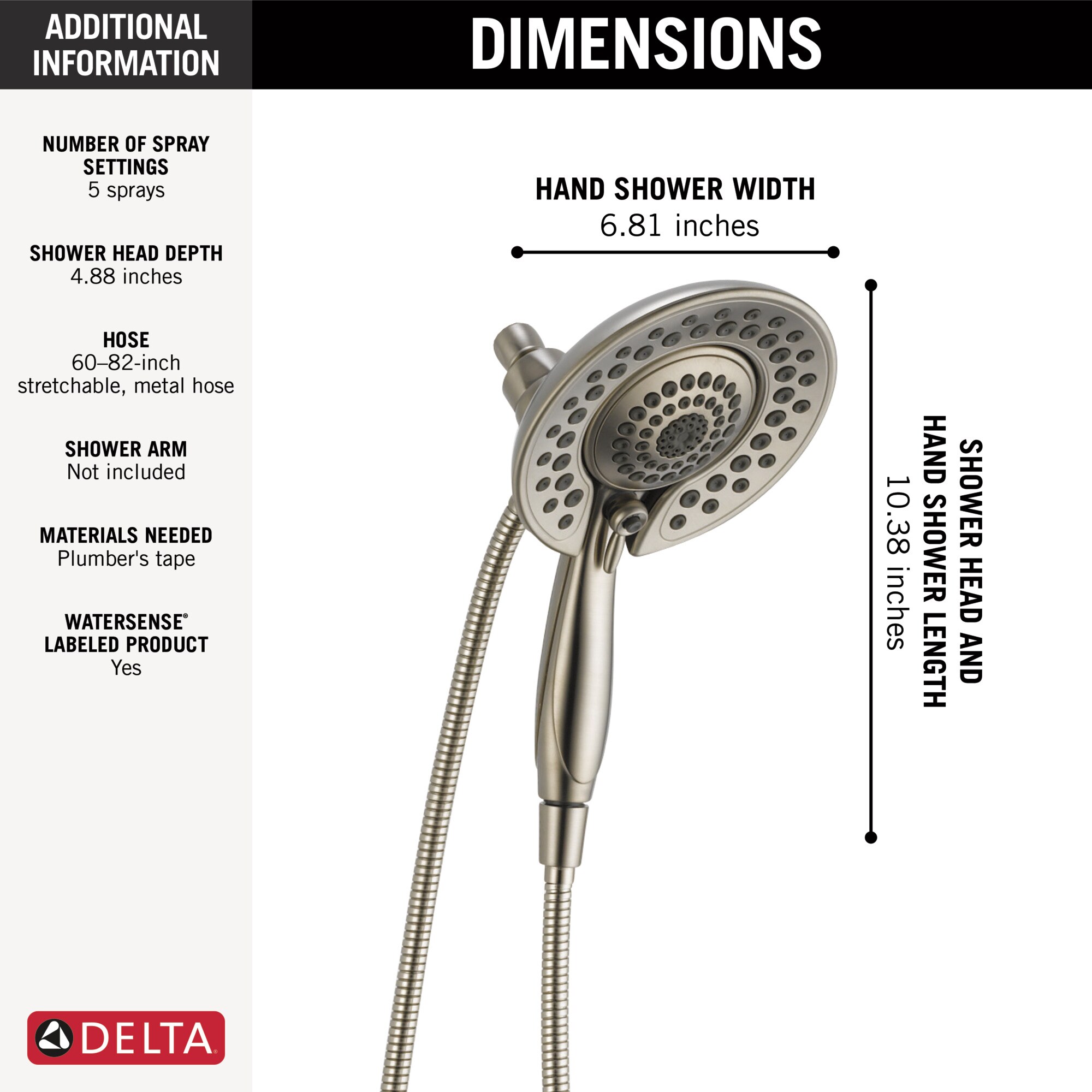 Delta 58569-SS-PR-PK Fixed-Showerhead - View #10