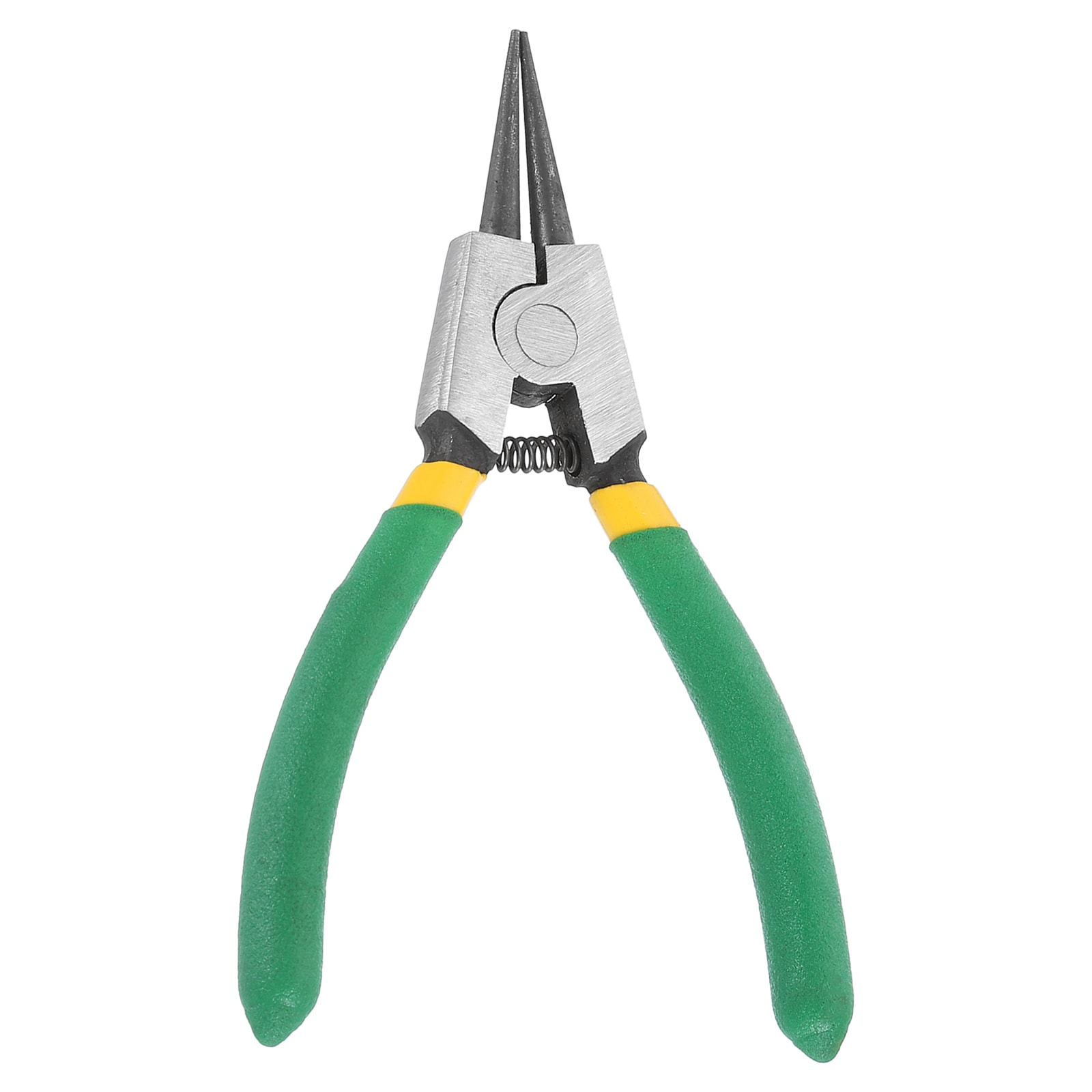Harfington Snap Ring Plier 5 Inch Internal Circlip Pliers with 0.06 Inch Bent Jaw Tip for Ring Remove Retaining Pliers Grass Green/Yellow #S26051100UX6330