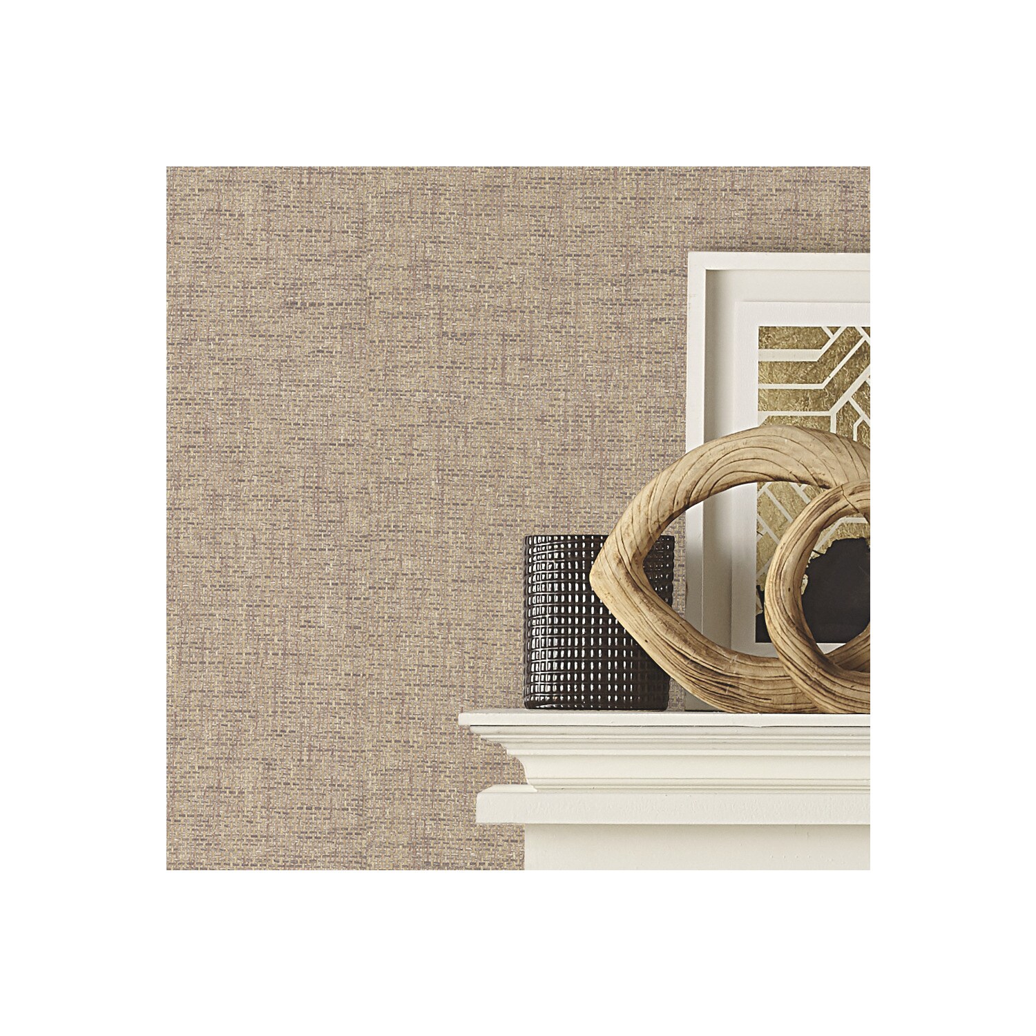 RoomMates RMK11694RL 28.29-Sq. Feet Tan Vinyl Abstract Self-adhesive Peel and Stick Wallpaper