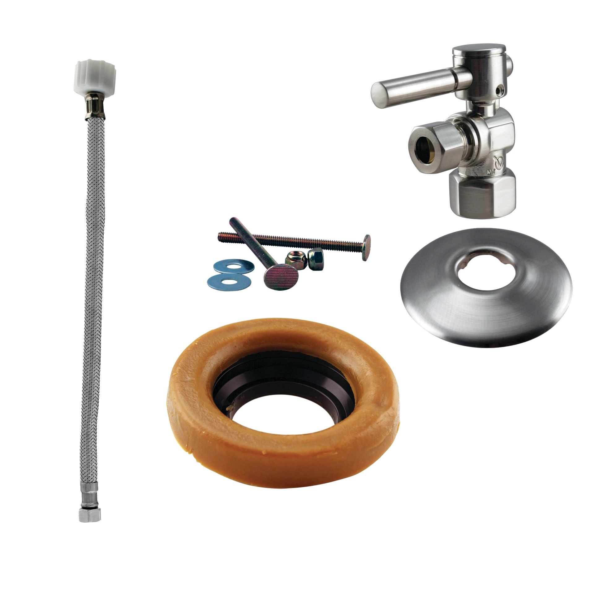 WESTBRASS D1613TBL-07 Satin Nickel Toilet assembly kit