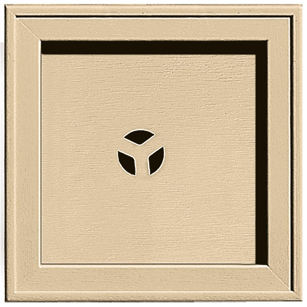 Builders Edge 130110004012 7.75-in x 7.75-in Dark Almond Vinyl Universal Mounting Block