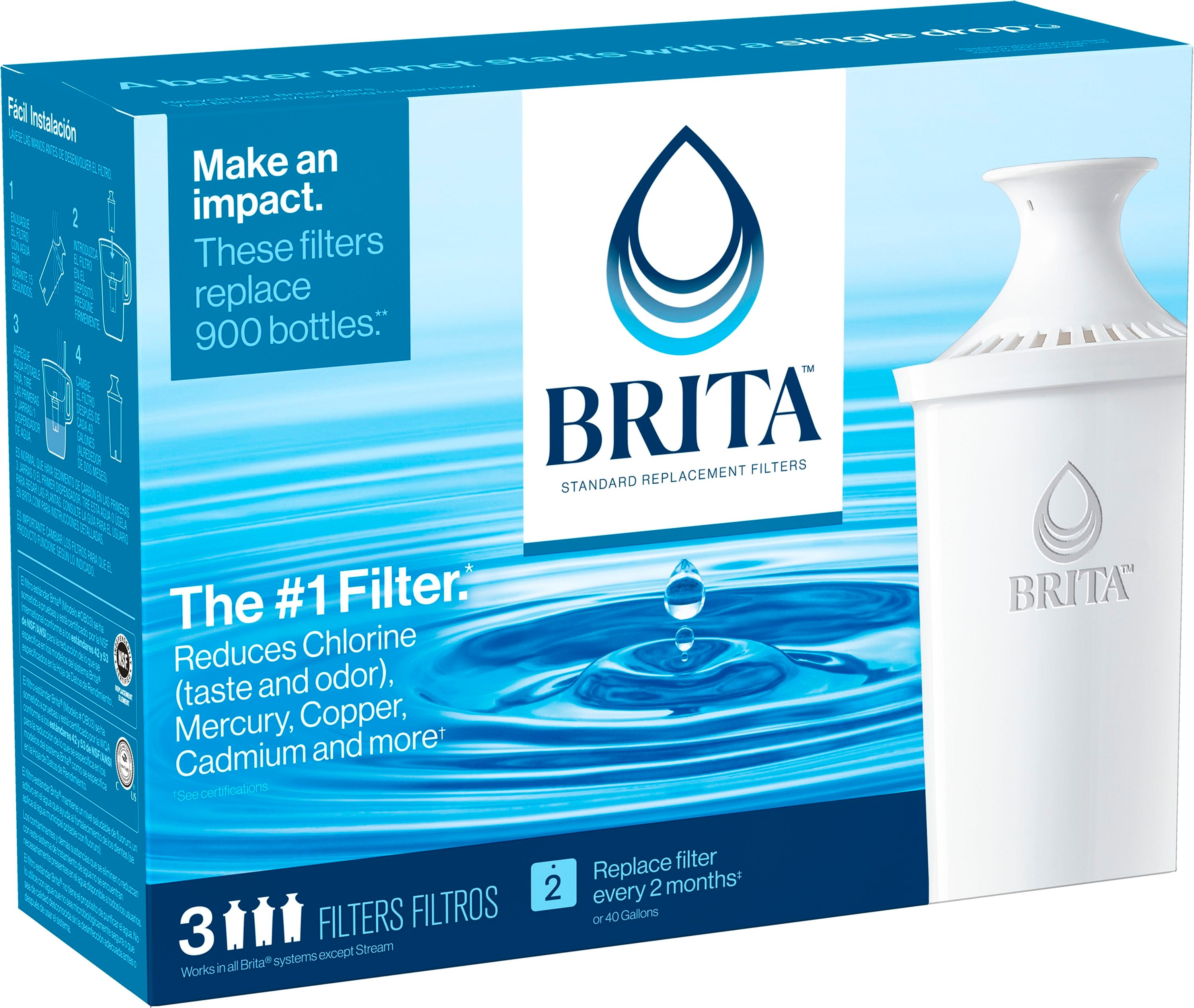BRITA Water Filter Bottle, Compatible with BRITA Microdisc, Filters As You  Drink, Reduces Chlorine and Organic Impurities – Big Daddy Supply House