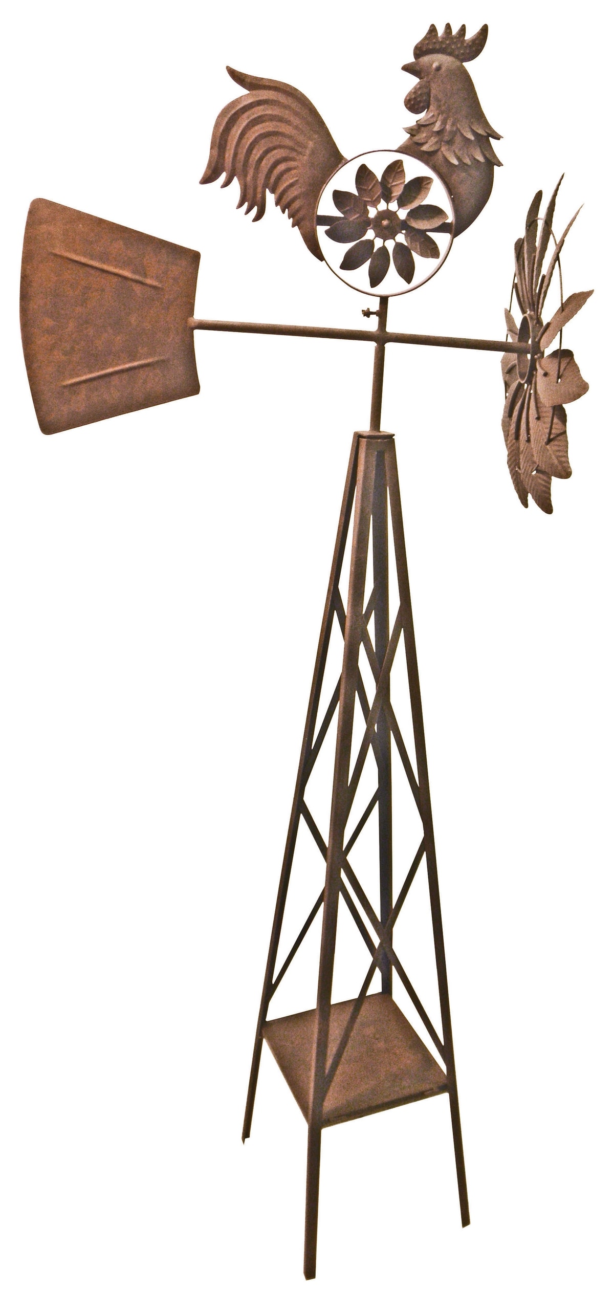 RCS Gifts 34265 57.5-Inches Rustic Metal Windmill Stake