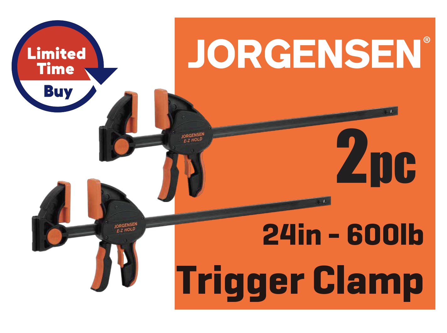 Jorgensen E-Z Hold 2-Pack 24-in 600lb Trigger Clamp in the Clamps  department at