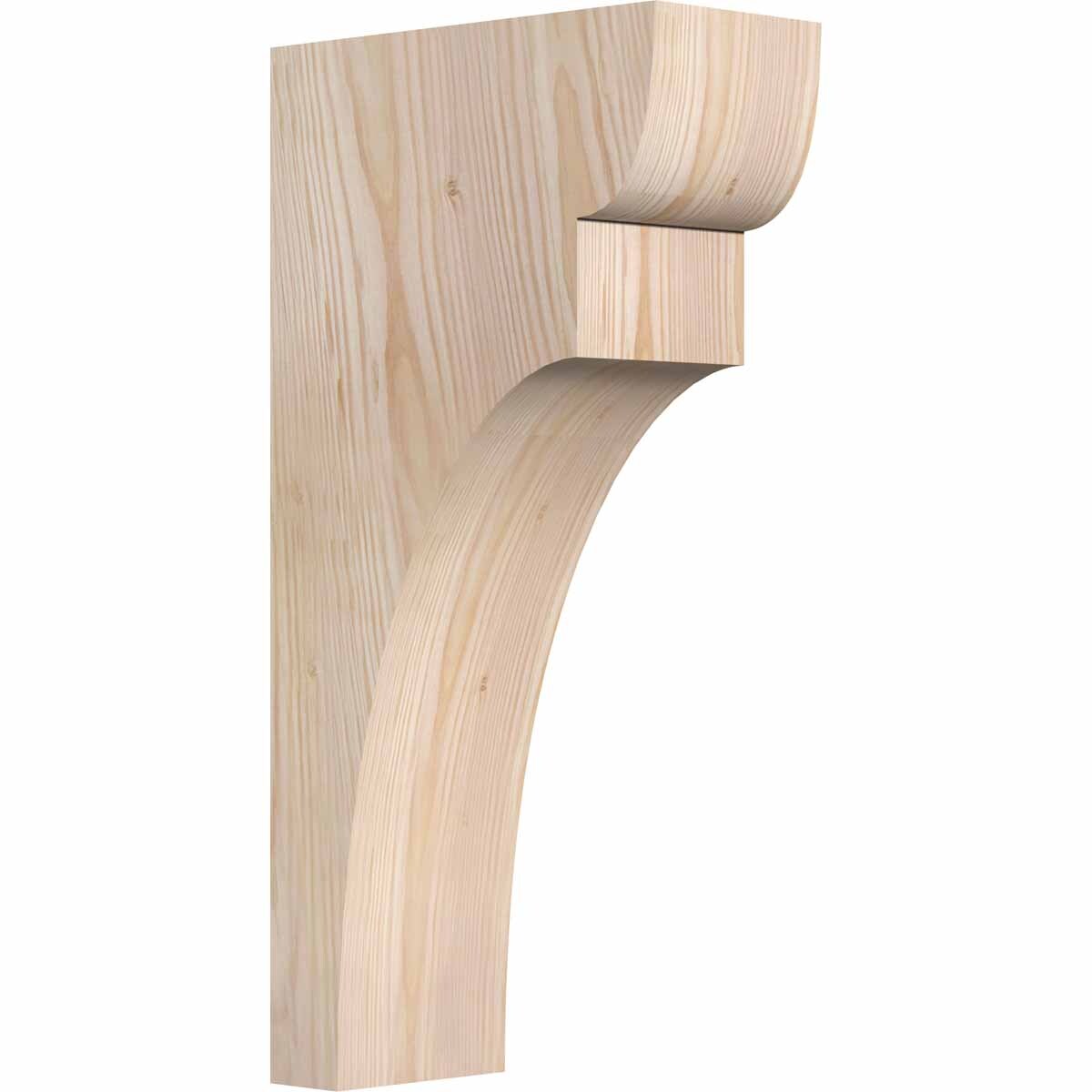 Ekena Millwork COR06X12X24YOR00SDF 5.5-in x 12-in x 24-in Yorktown Unfinished Douglas fir Wood Paintable/Stainable Corbel