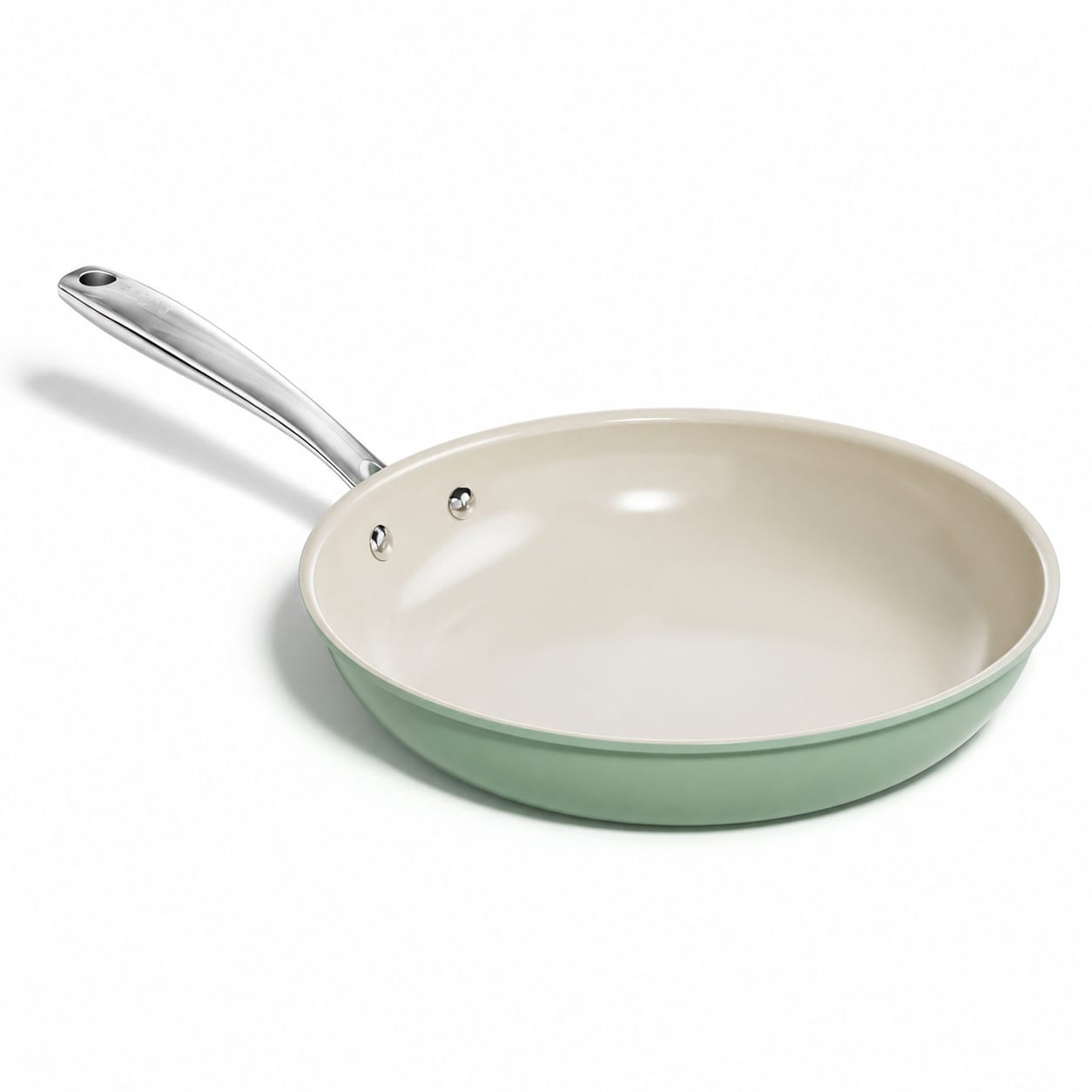 Yichuhaoxi  Ceramic Nonstick Frying Pan 11 Inch Green Stay Cool Handle Even Heat Distribution Dishwasher Oven Safe PFAS Free For Induction Gas