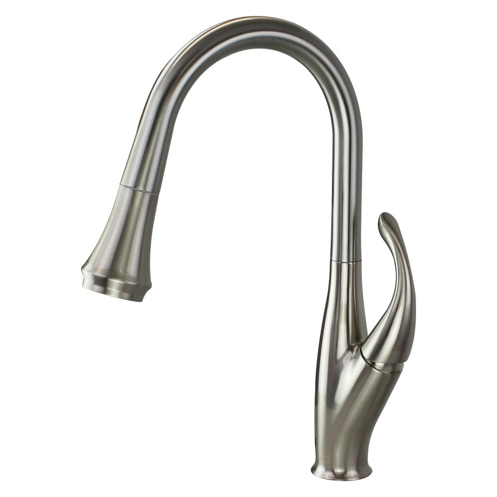 Transolid T3590-LS Layla Luxe Stainless Double Handle Deck-mount Pull-out Kitchen Faucet