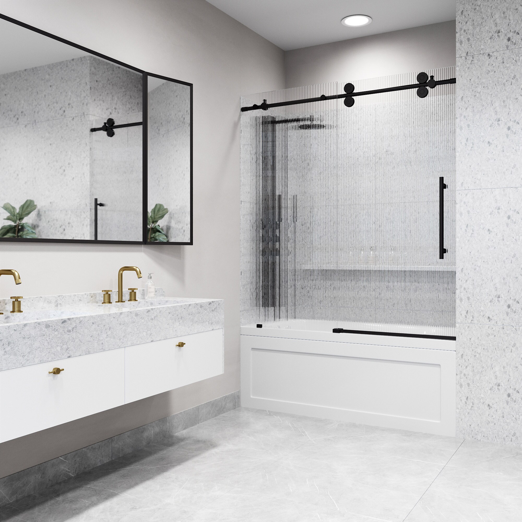 VIGO VG6041MBFL6066R Bathtub-Doors - View #2