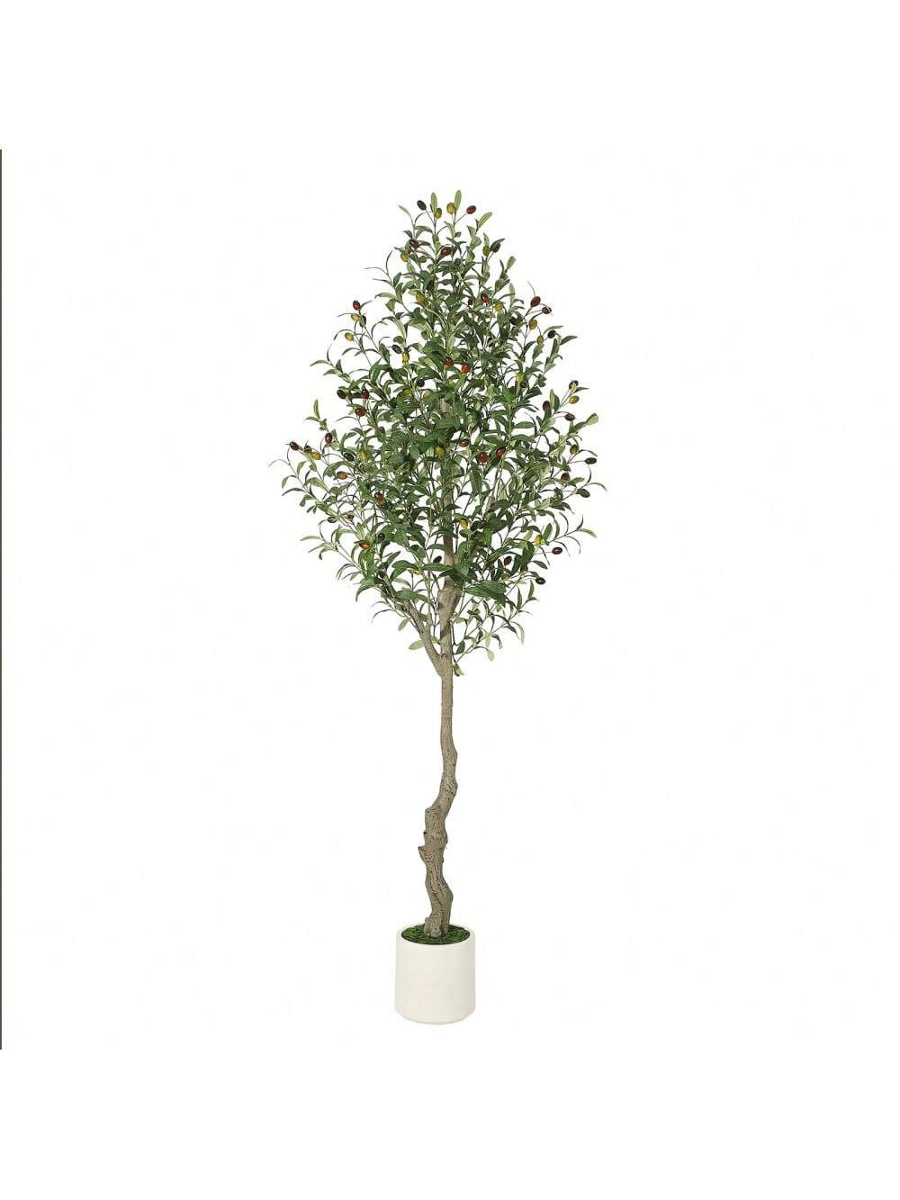 Qeetex PHO-34LSPBQE-HF4 5FT/6FT/7FT Artificial Silk Olive Tree - Realistic Curved Bole For Indoor/Outdoor Use