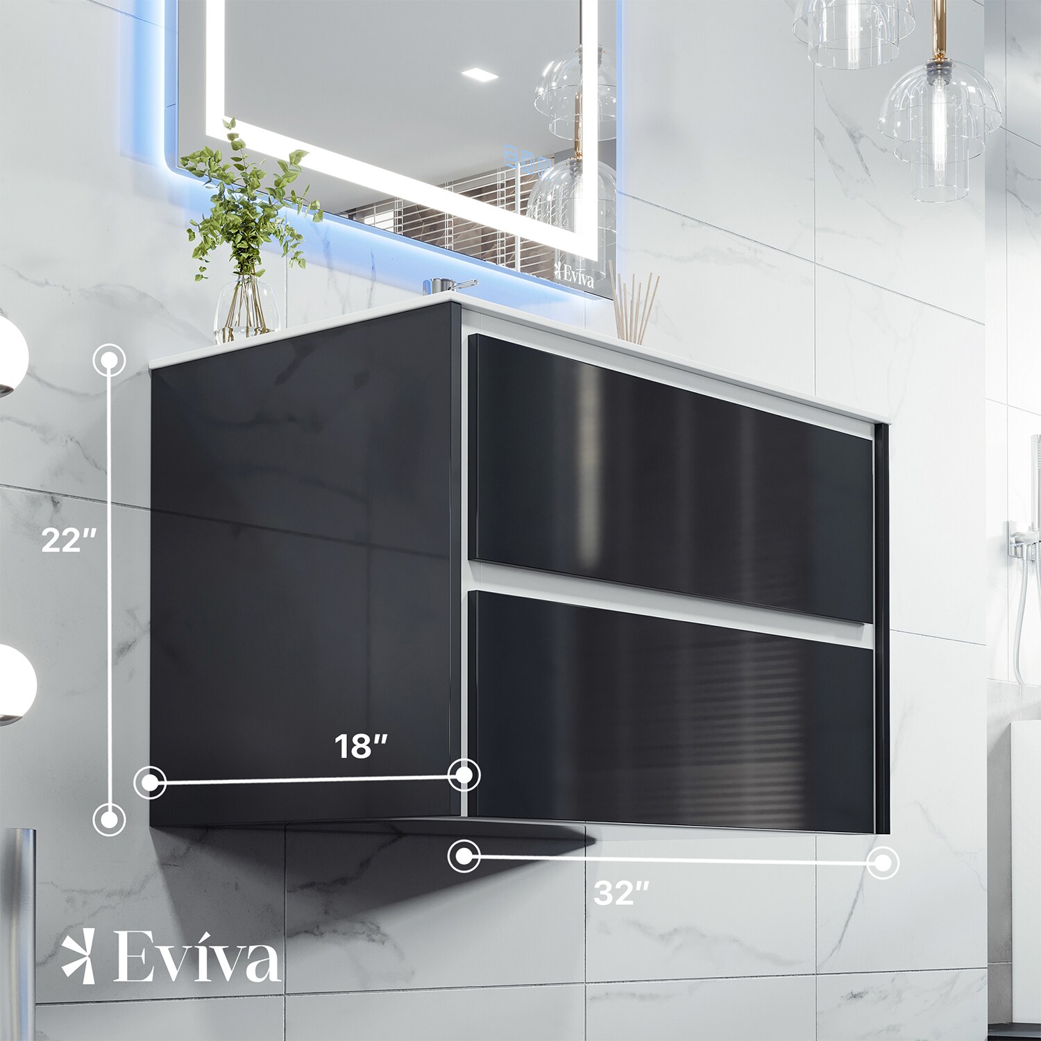 Eviva EVVN564-32DGR Bath-Vanity-Combo - View #2