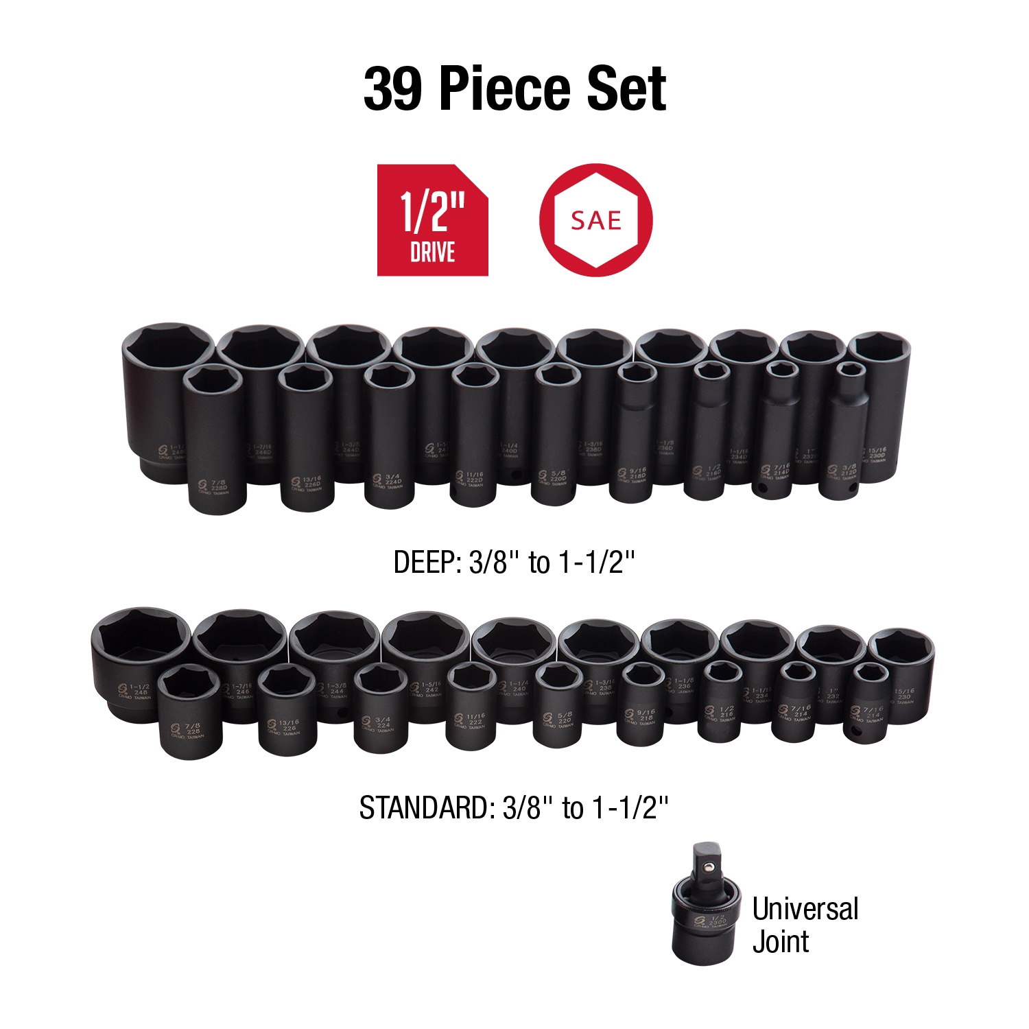 SUNEX TOOLS 2668 Impact-Socket-Sets - View #2