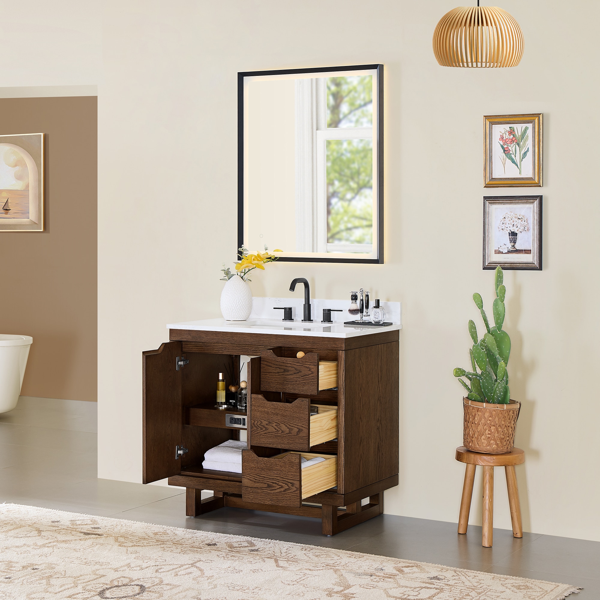 Altair 573036-BK-GW Bath-Vanity-Combo - View #4