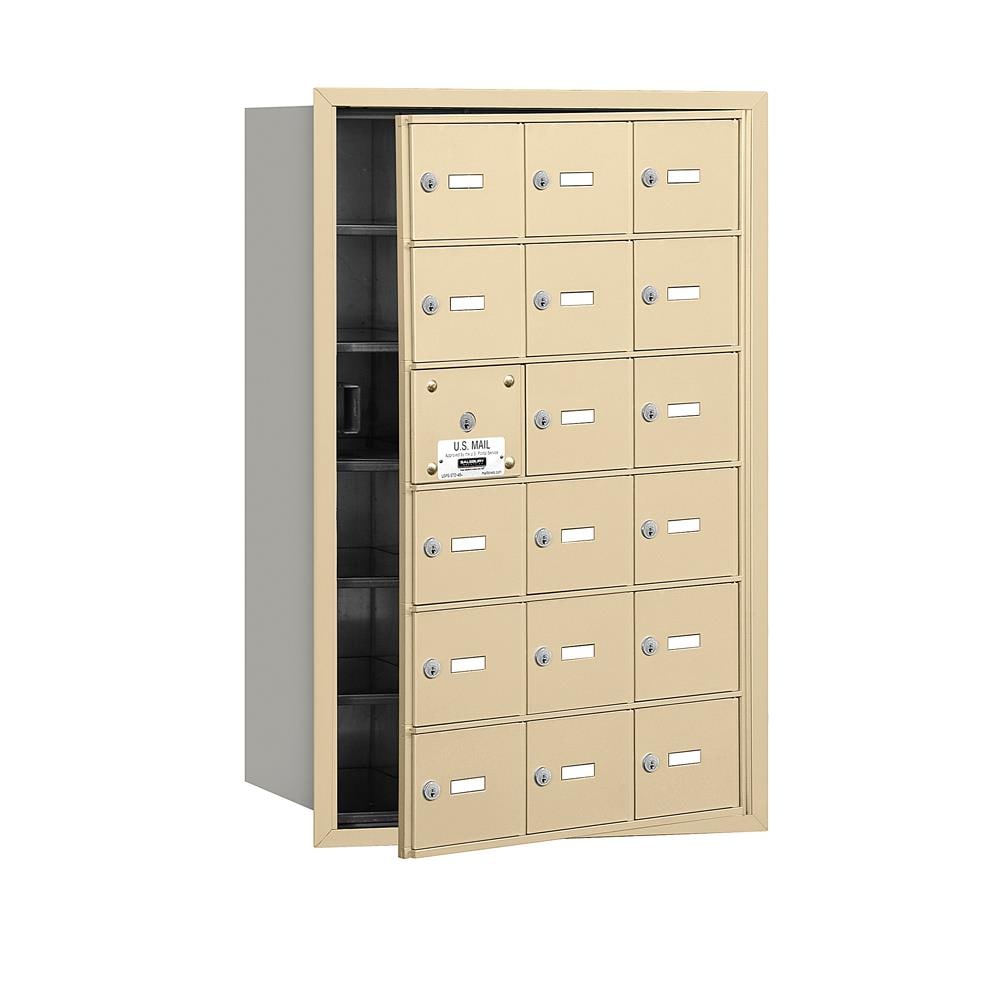 SALSBURY INDUSTRIES 3618SFU Recessed Mount Brown Metal Extra Large Lockable Cluster Mailbox