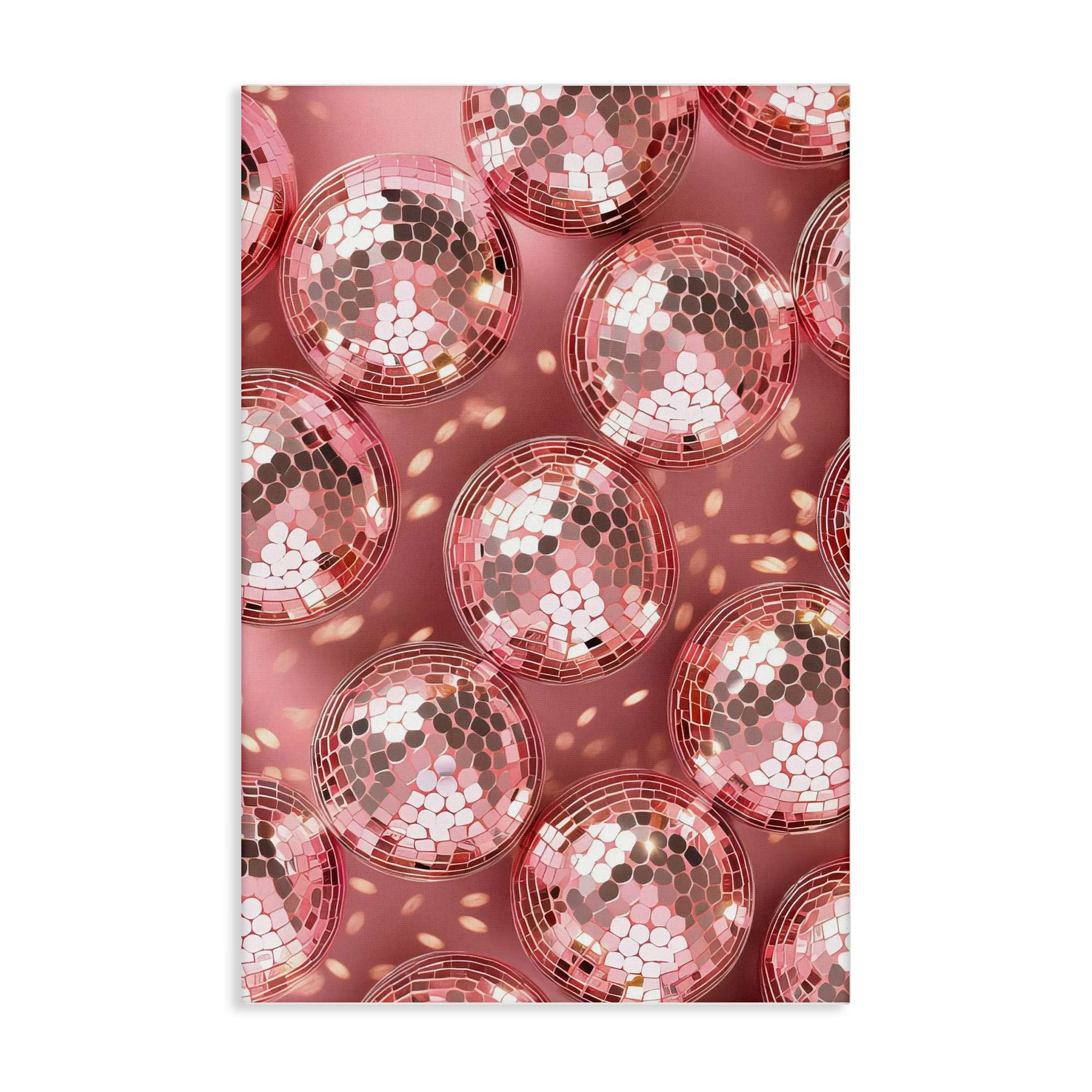 Stupell Industries BT-667-CN-16X24 Disco Ball Shimmer Pattern Canvas design by LSR Design Studio