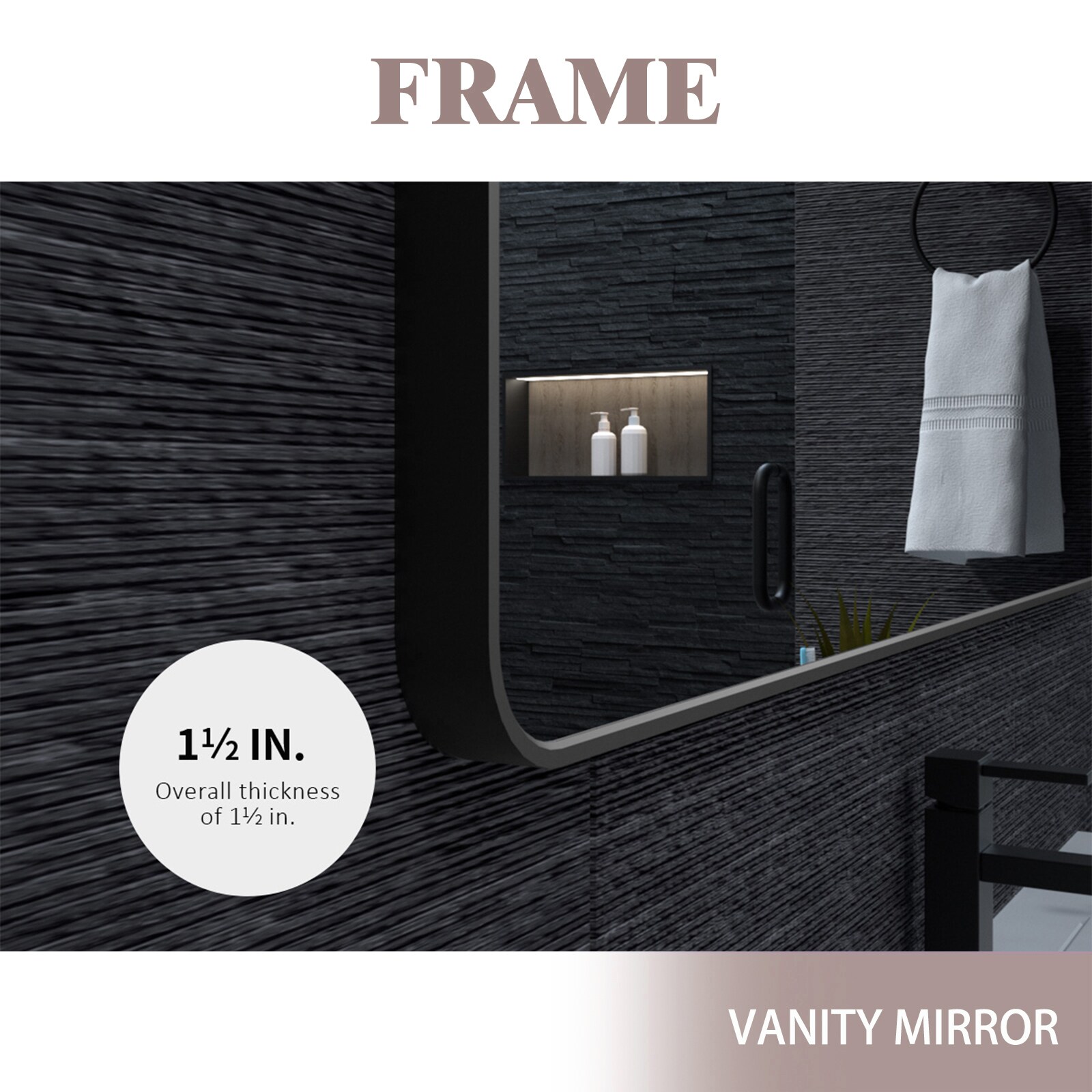 WELLFOR QJ-K-125733B Framed-Bath-Mirrors - View #6