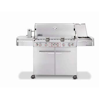 Weber Summit 6-Burner Liquid Propane Infrared Grill with 1 Side Burner with Integrated Smoker Box in the Gas department at Lowes.com