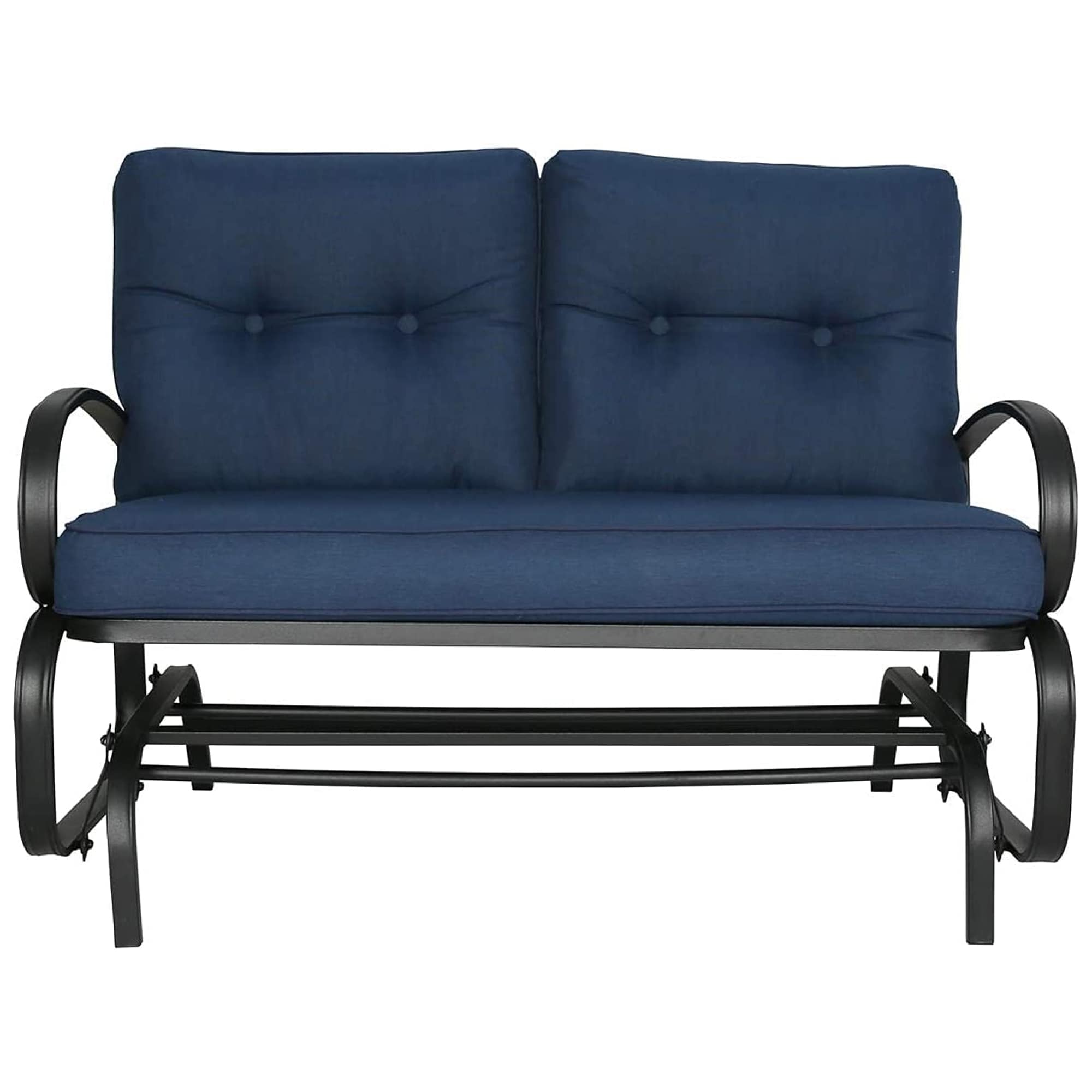 PEAK HOME FURNISHINGS glider chair Black Metal Frame Glider Rocking ...