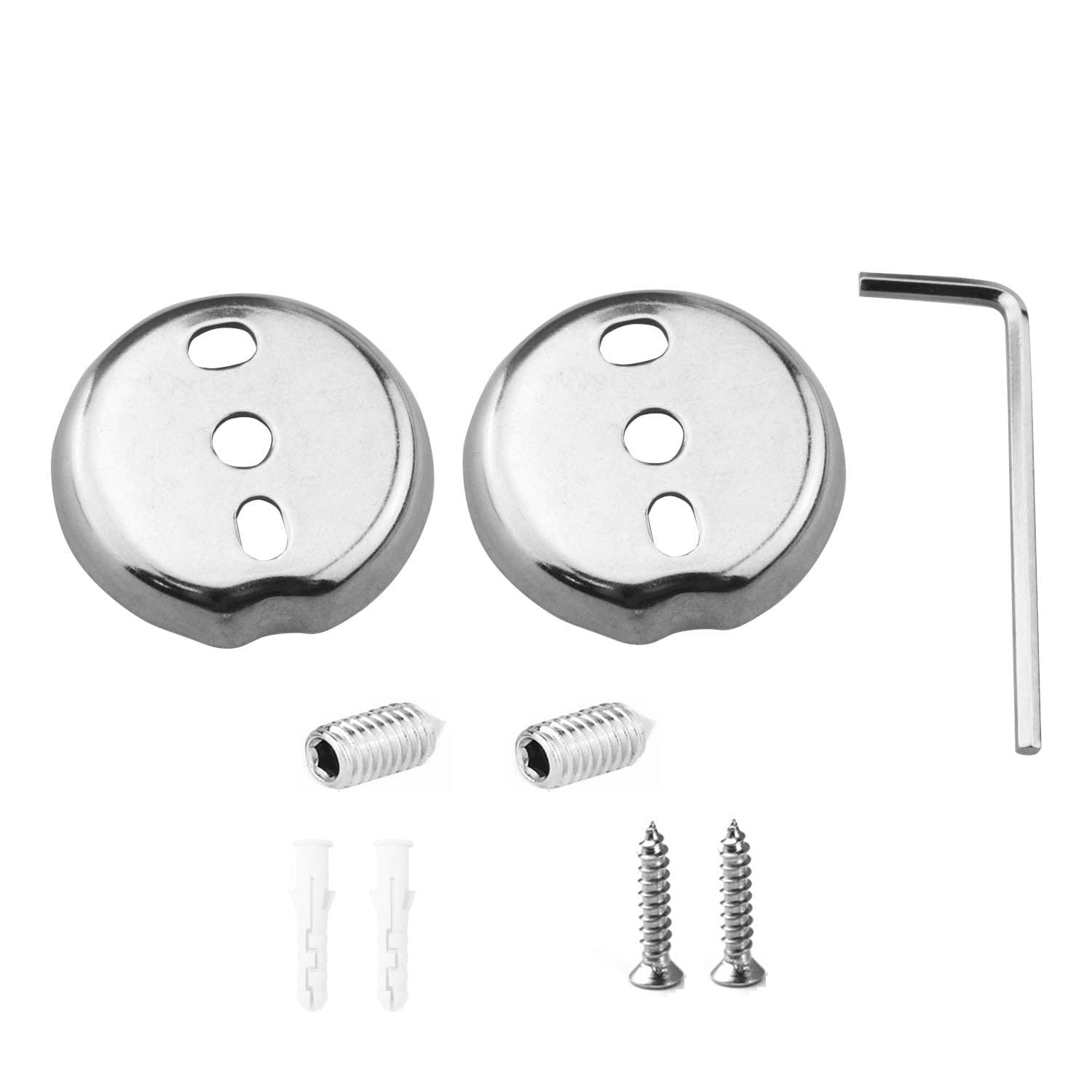 Aoibox  1 Set Silver Stainless Steel Universal Bathroom Towel Bar Replacement Screw Kit Wall Drill Hardware Set