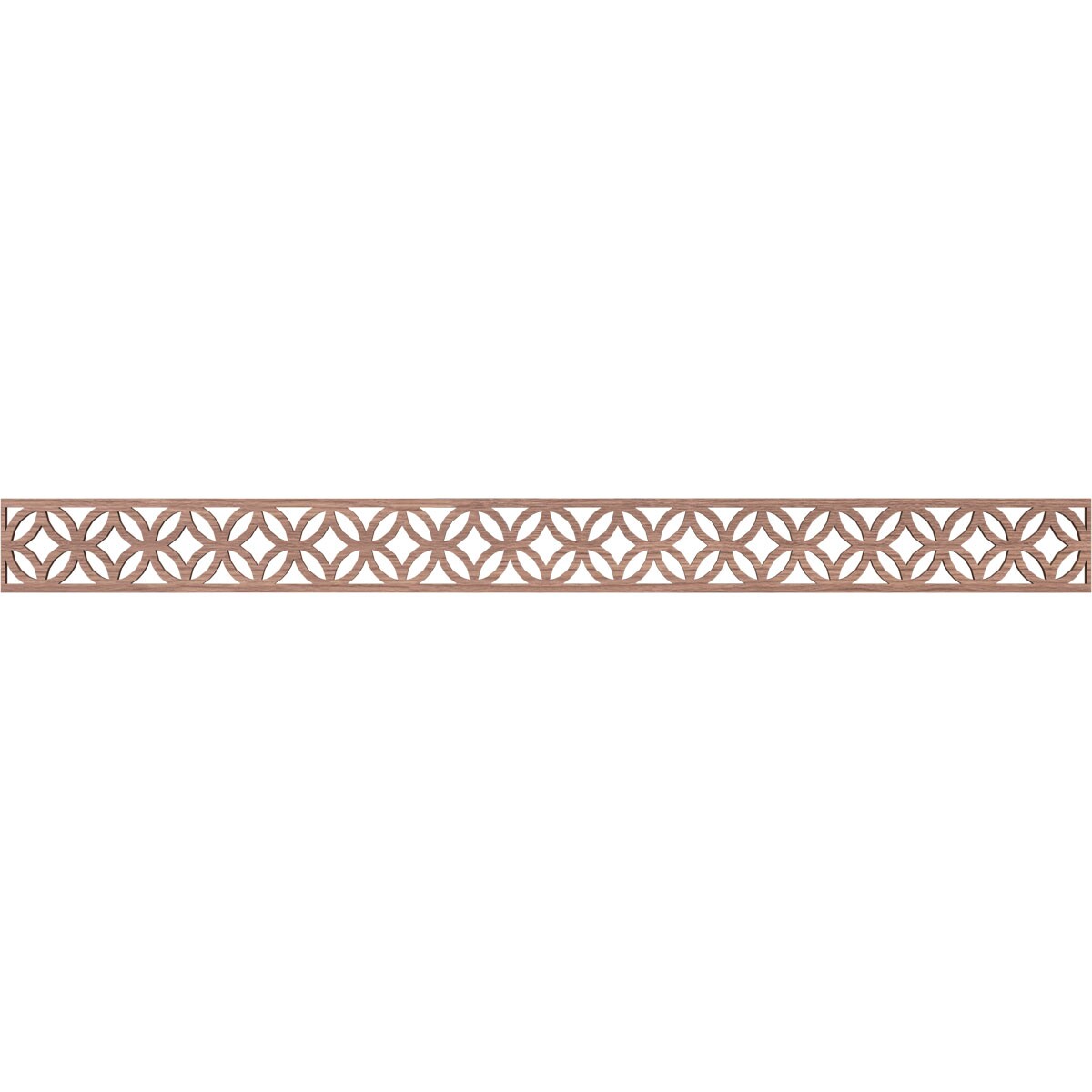 Ekena Millwork MLDA04X46CROWA Crosby Fretwork Flat Trim 4-in x 3.87-ft Walnut Brown Unfinished 2157411 Pierced Wall Panel Moulding