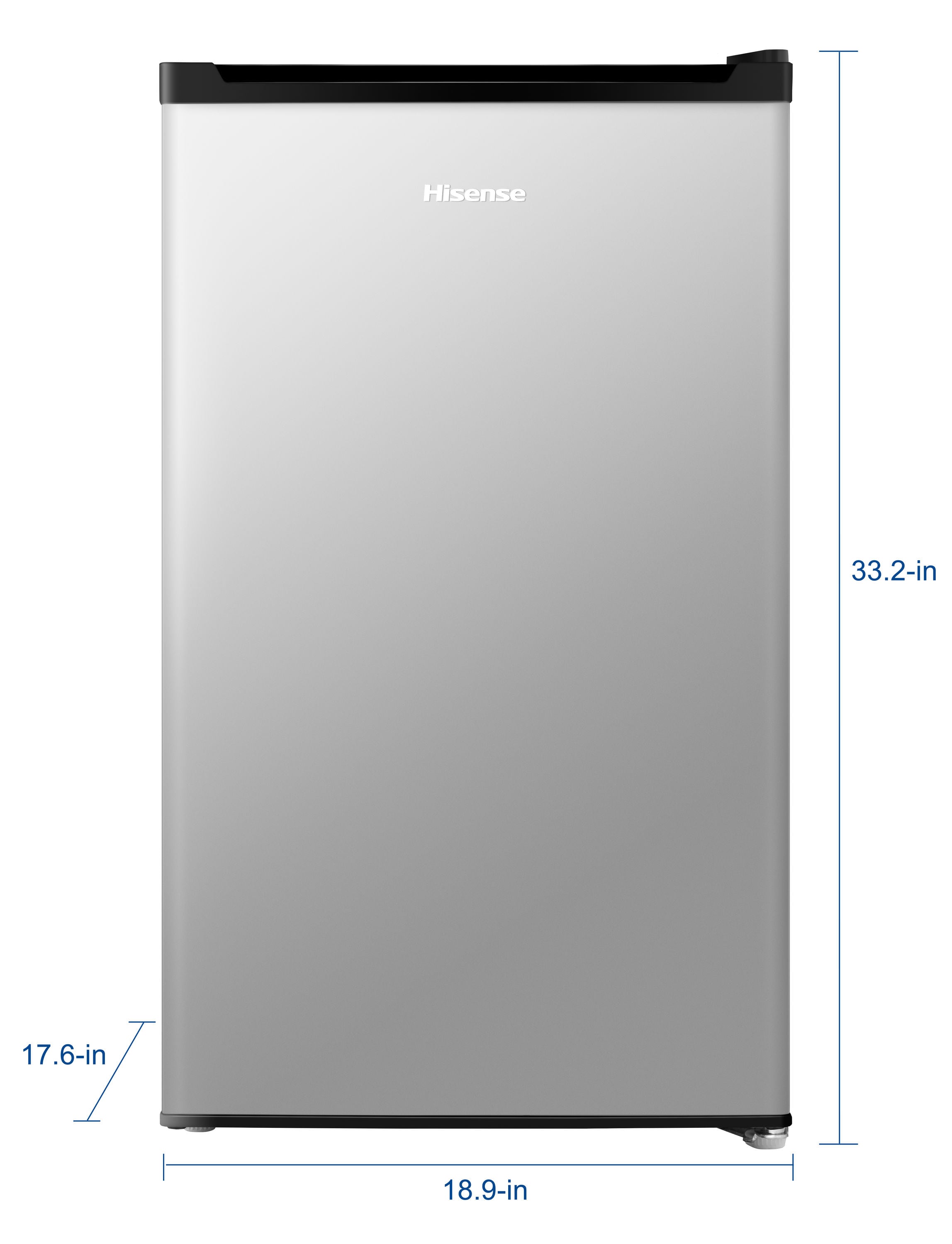 Hisense 3.3-cu ft Counter-depth Freestanding Mini Fridge (Silver) ENERGY  STAR in the Mini Fridges department at