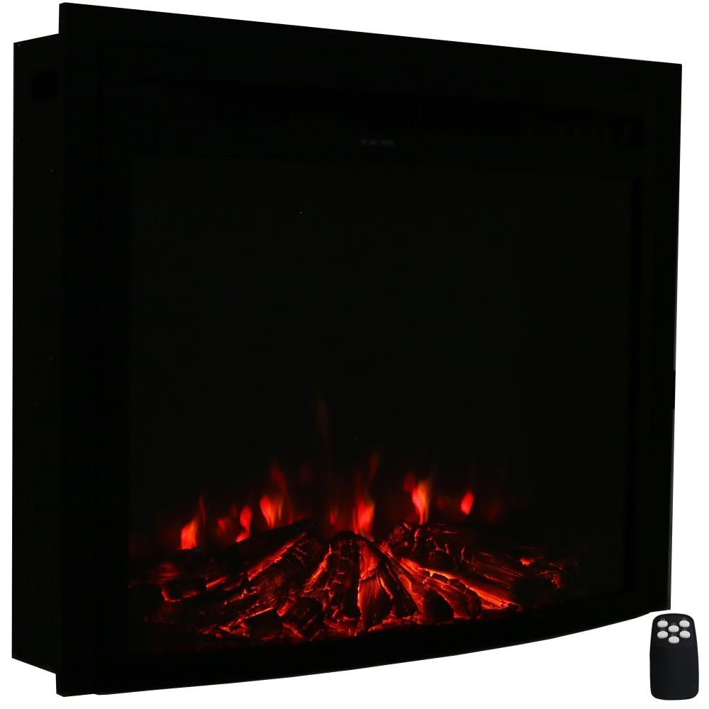 Sunnydaze Decor 28.5-in Black Electric Fireplace Insert LOE-388 Sansujyuku sansujyuku.com