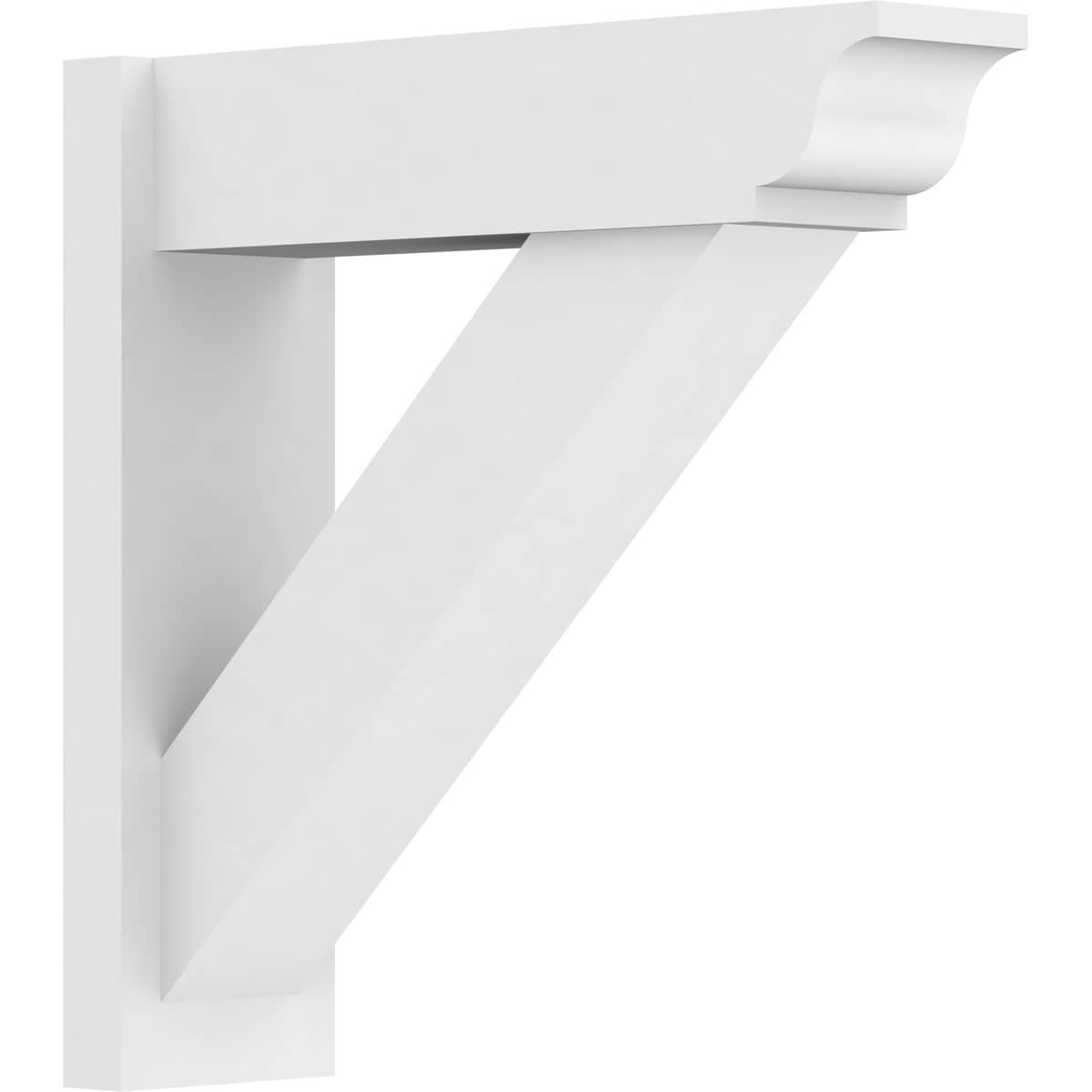 Ekena Millwork OUTP07X24X24TRA01 7-in W x 24-in D x 24-in H Traditional Architectural Grade PVC Outlooker with Traditional Ends