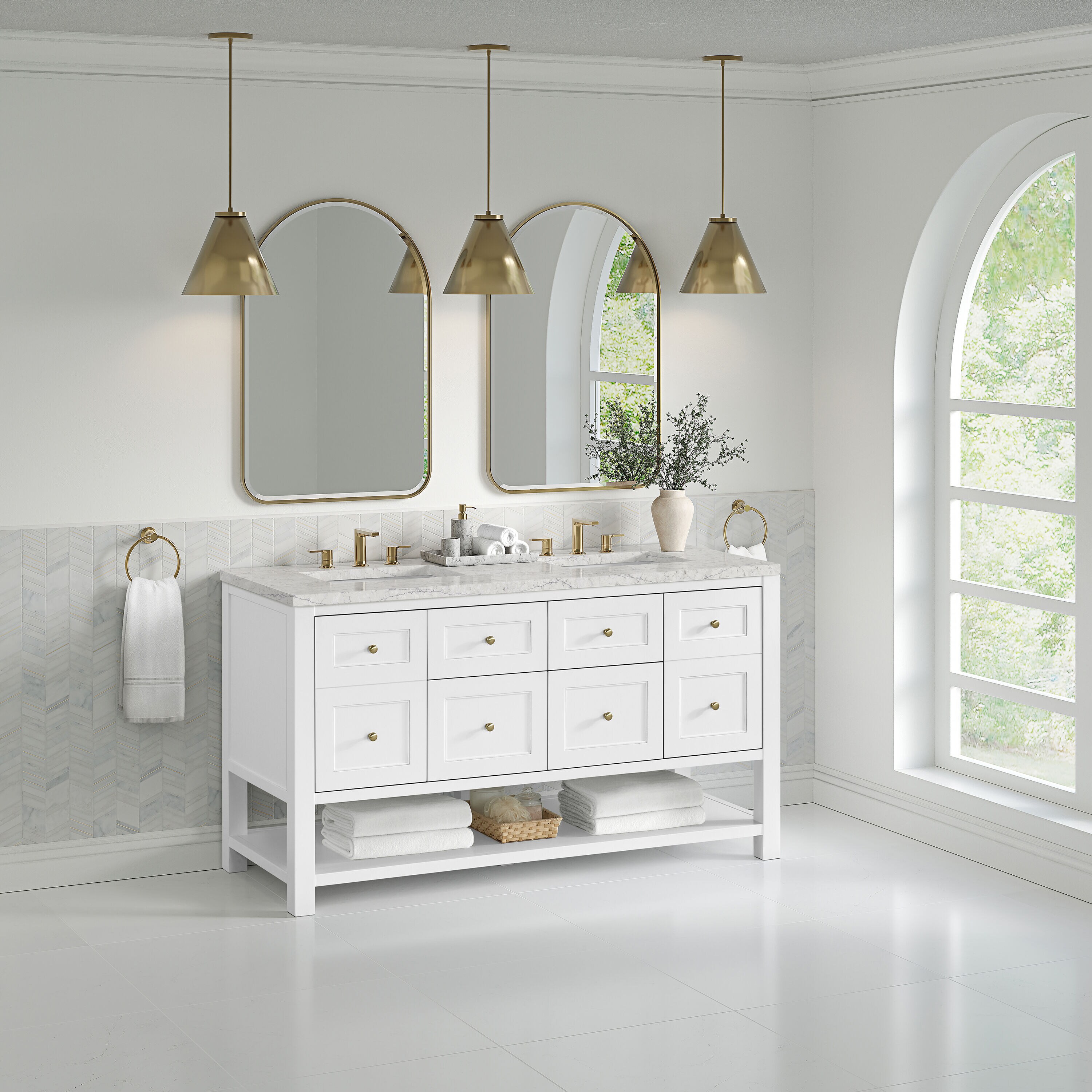 James Martin Vanities 330-V60D-BW-3EJP Bath-Vanity-Combo - View #3