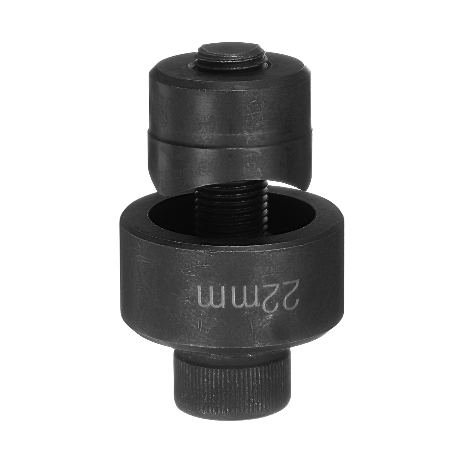 Harfington Sheet Metal Punch Hole Punch 22mm Bearing Steel Precise Cutting Manual Knockout Punch Kit for Metal Steel Plate Sink Stainless Steel Black #S26031100UX5498