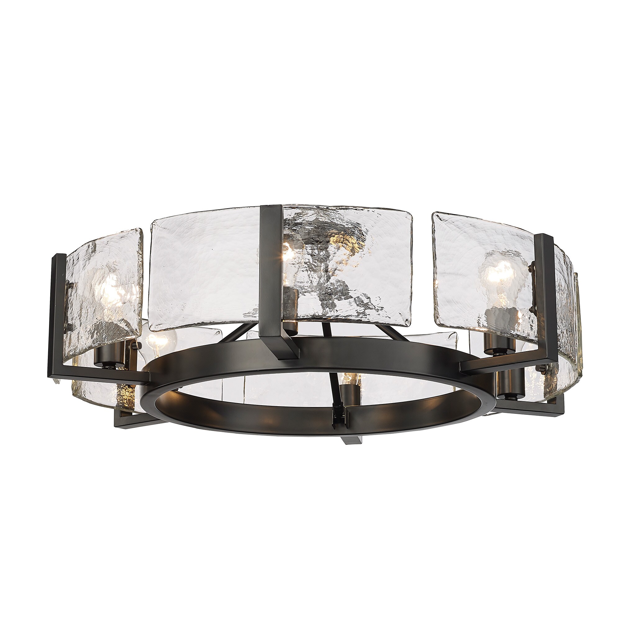 Golden Lighting 3164-6SF BLK-HWG flushmounts - View #3