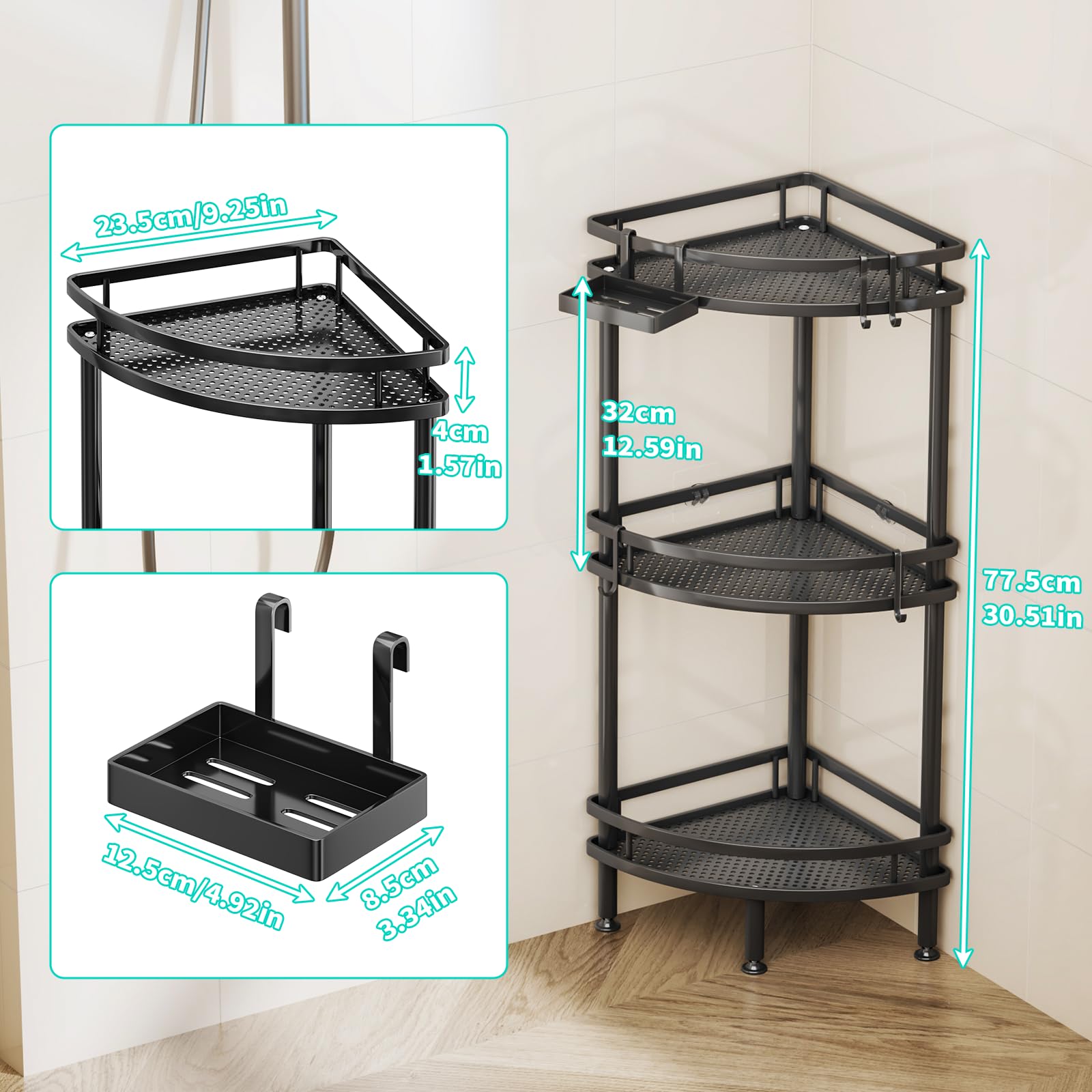Afoxsos LAF1226S24 Bathroom-Shelves - View #2